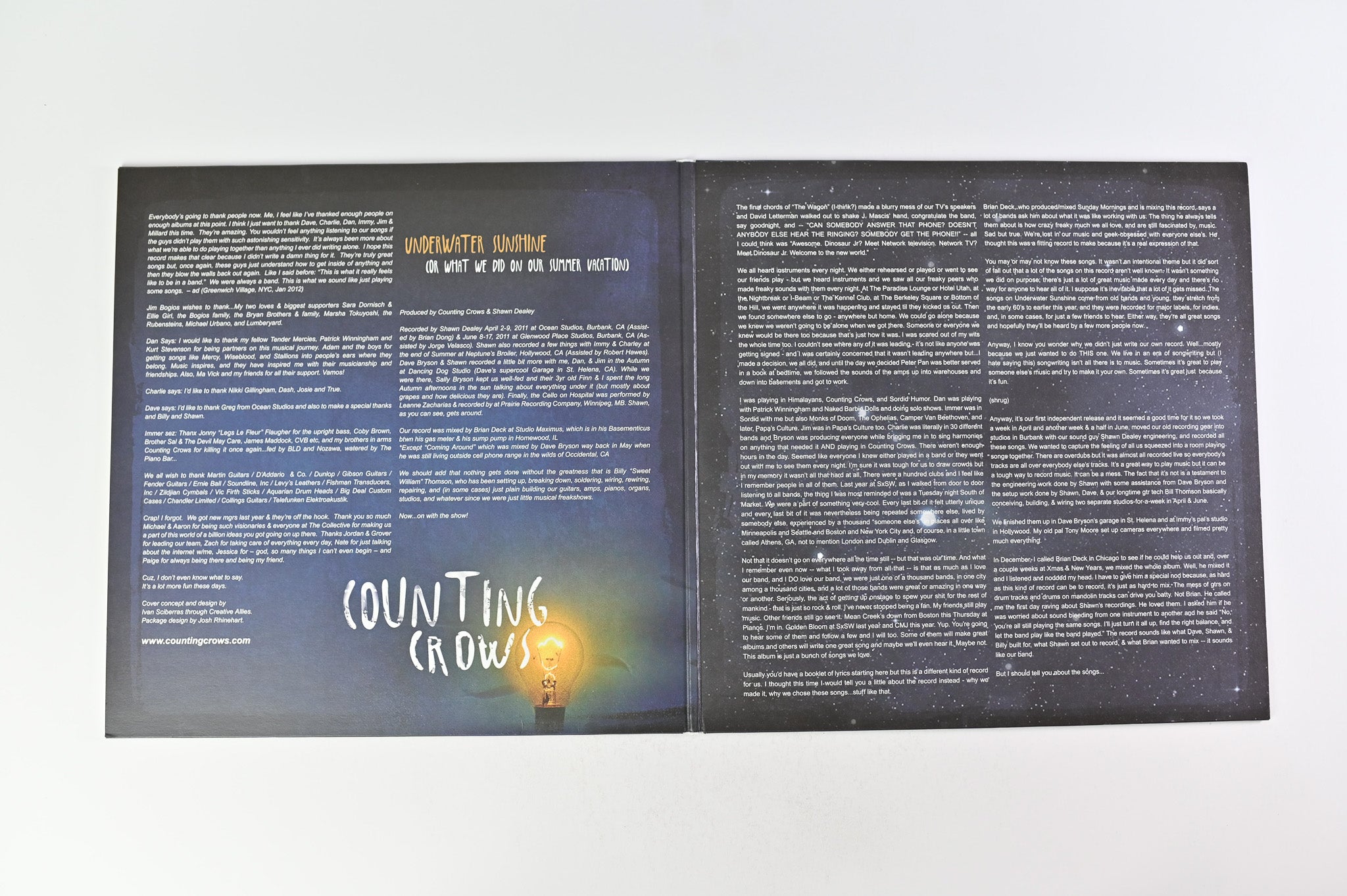 Counting Crows - Underwater Sunshine (Or What We Did On Our Summer Vacation) on Music On Vinyl - White Vinyl