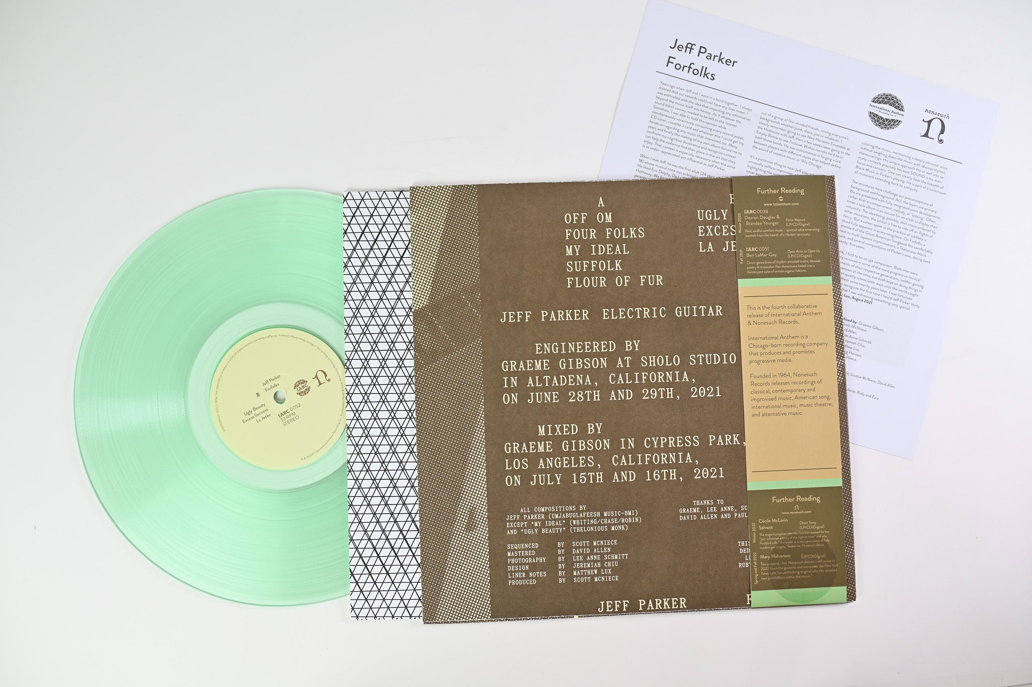 Jeff Parker - Forfolks on International Anthem Recording Company - Mint Vinyl