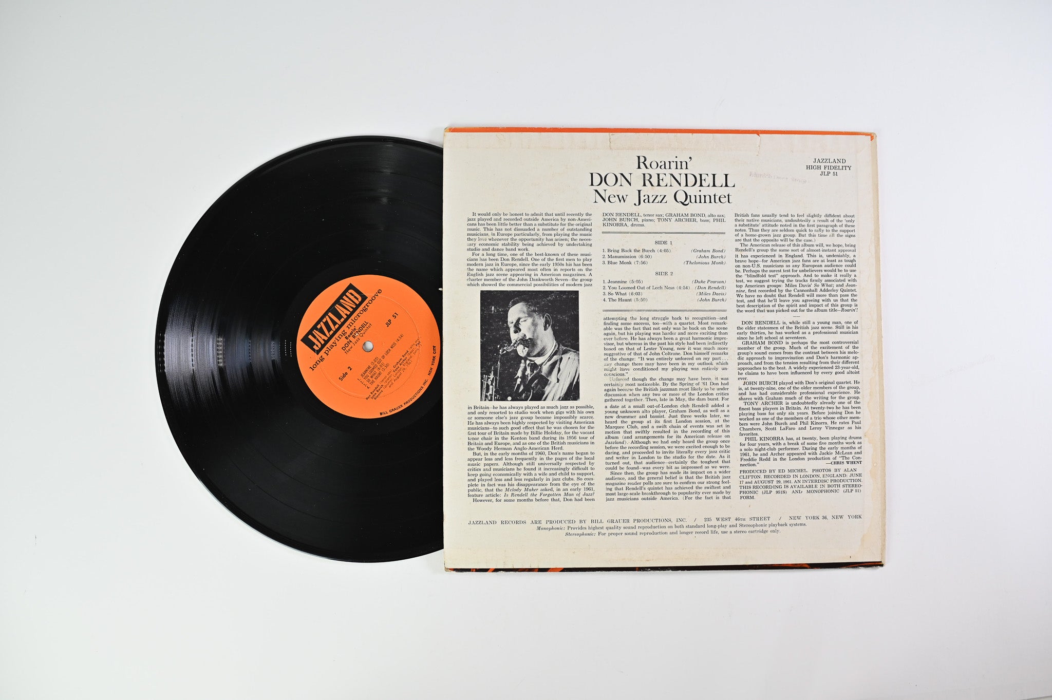 The New Don Rendell Quintet - Roarin' on Jazzland - Mono