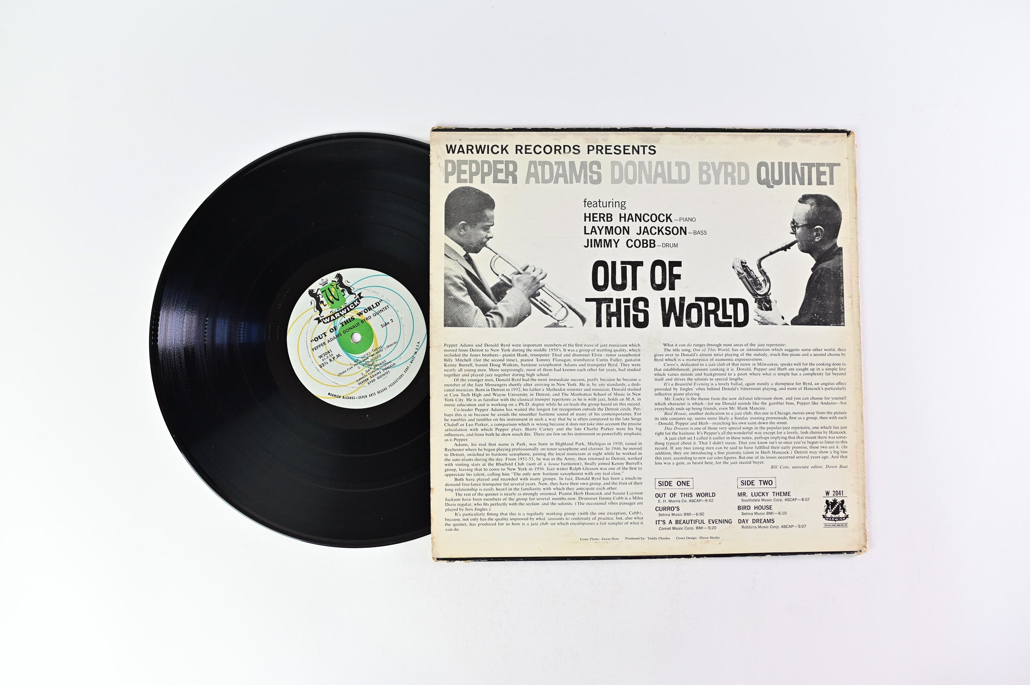 Pepper Adams Donald Byrd Quintet - Out Of This World on Warwick Mono Deep Groove