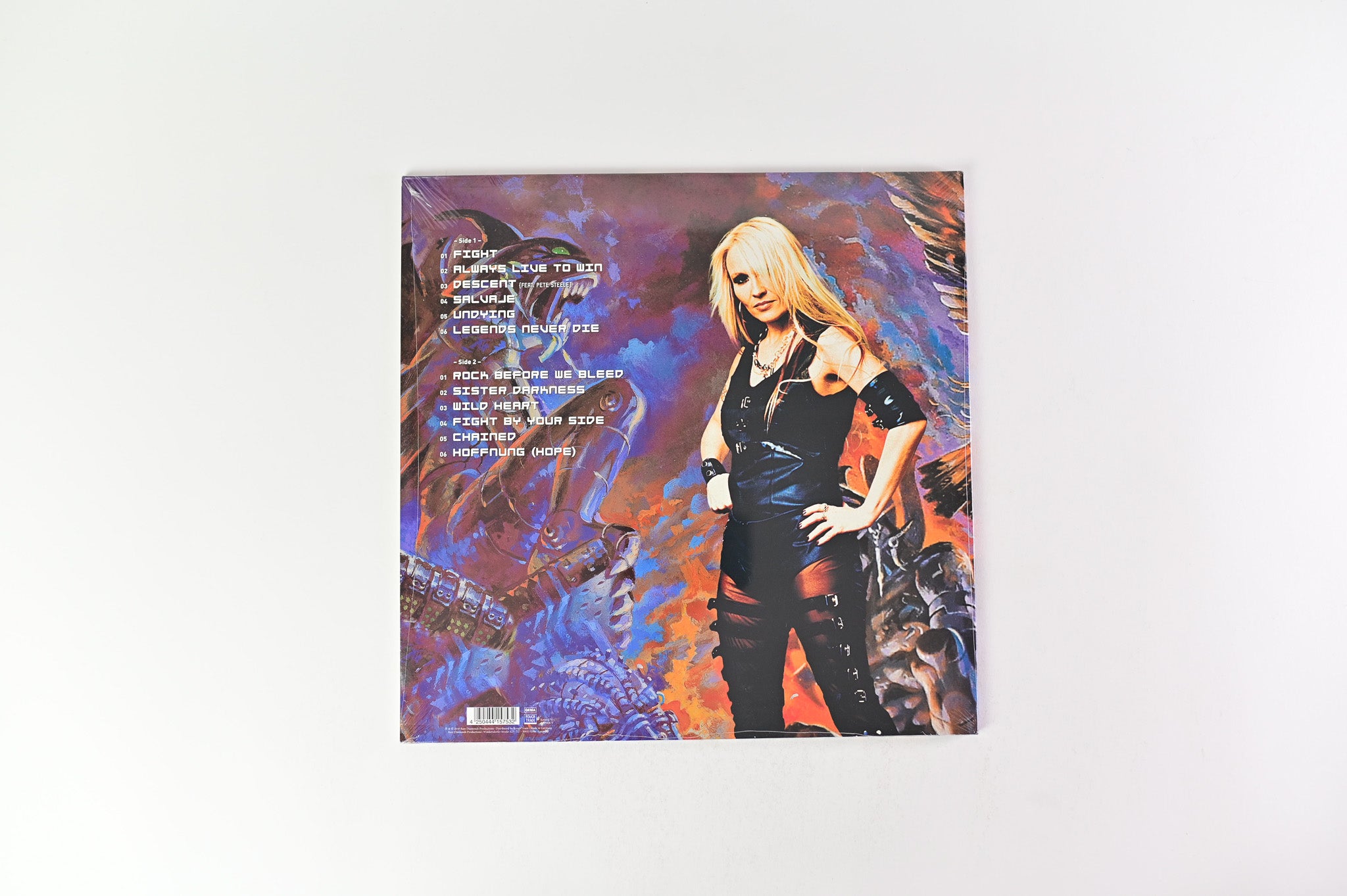 Doro - Fight on Rare Diamond Productions Ltd White/Black/Splatter Reissue Sealed