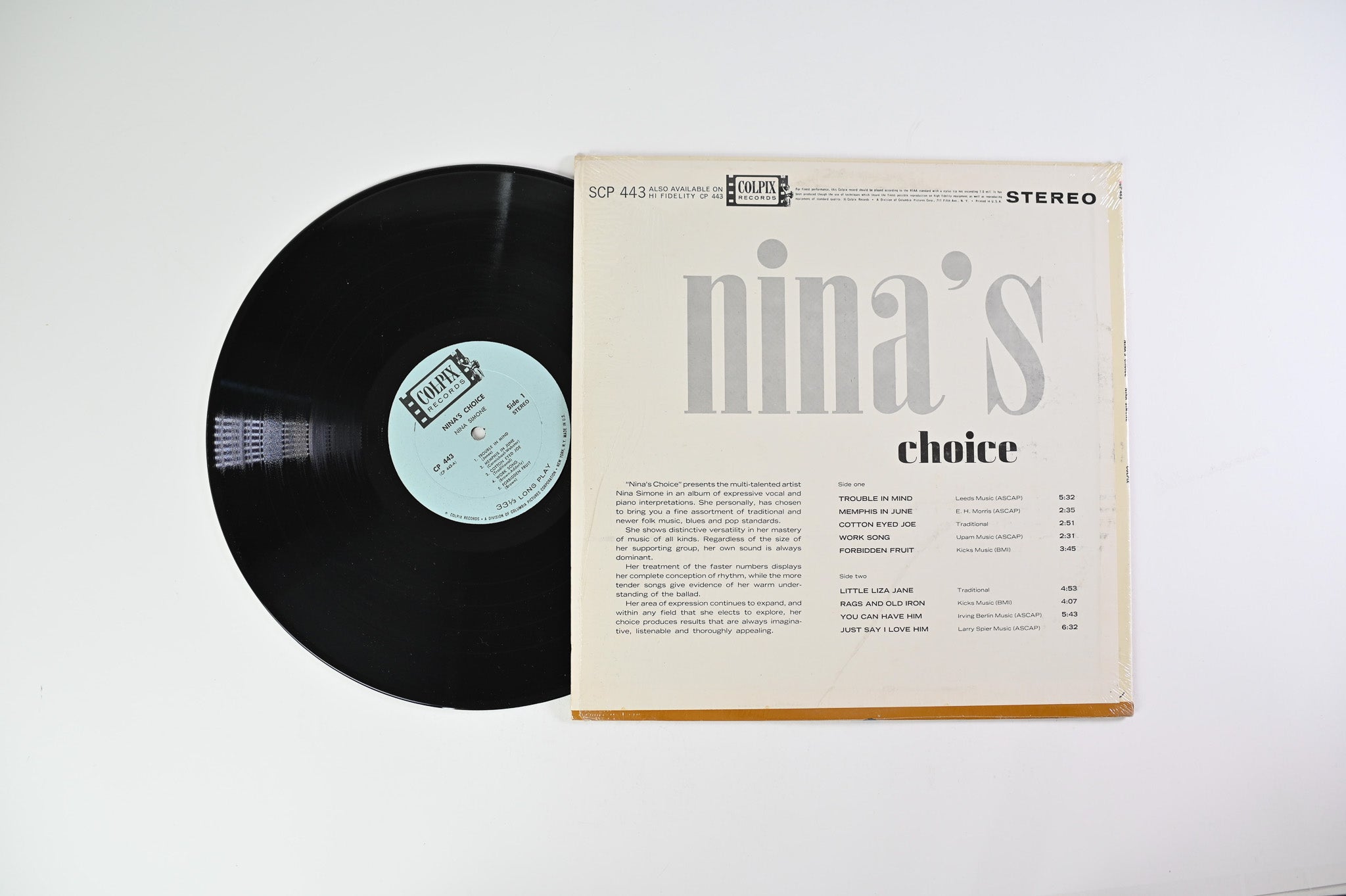 Nina Simone - Nina's Choice on Colpix Records - Stereo
