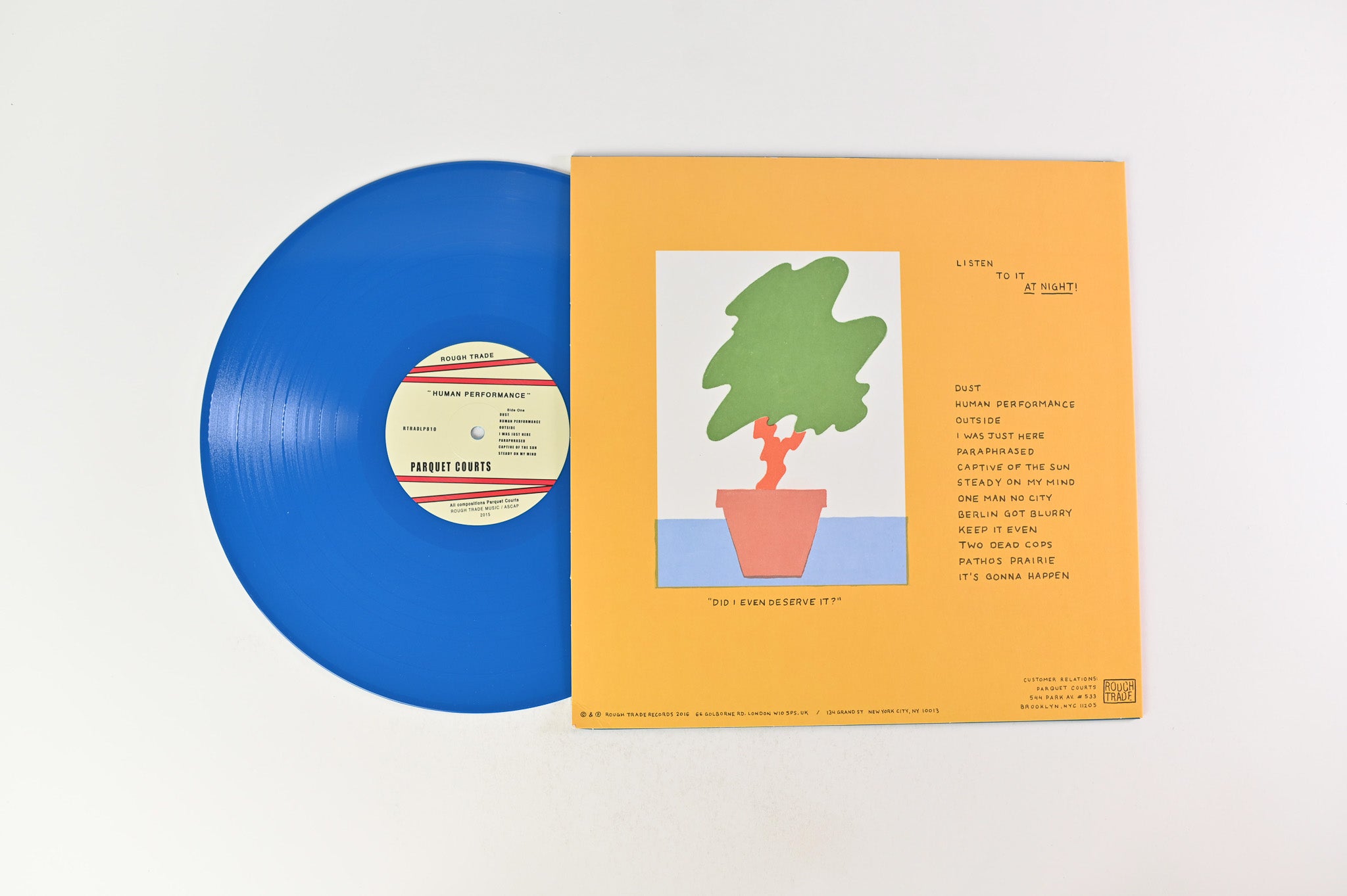 Parquet Courts - Human Performance on Rough Trade Ltd Blue Reissue