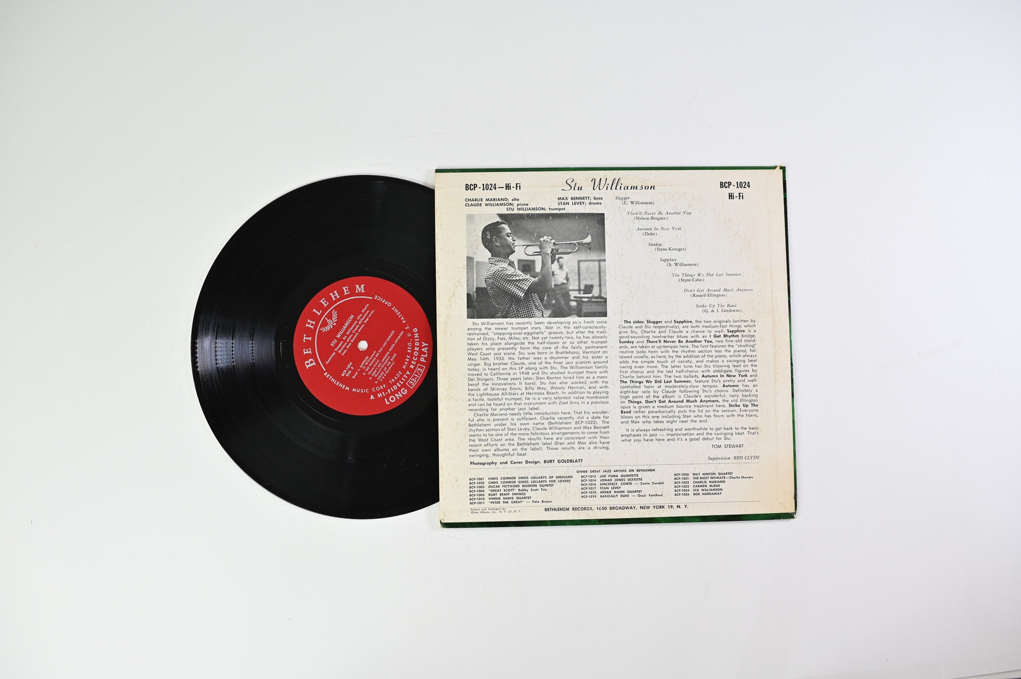Stu Williamson - Sapphire on Bethlehem Records - 10" Vinyl