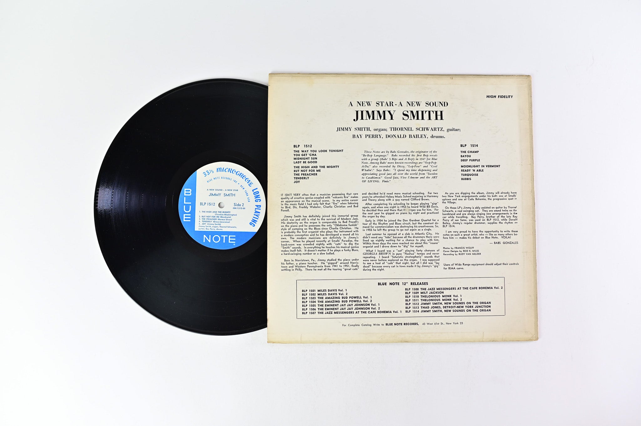 Jimmy Smith - A New Sound ... A New Star... At The Organ Vol. 1 on Blue Note Mono NY Reissue