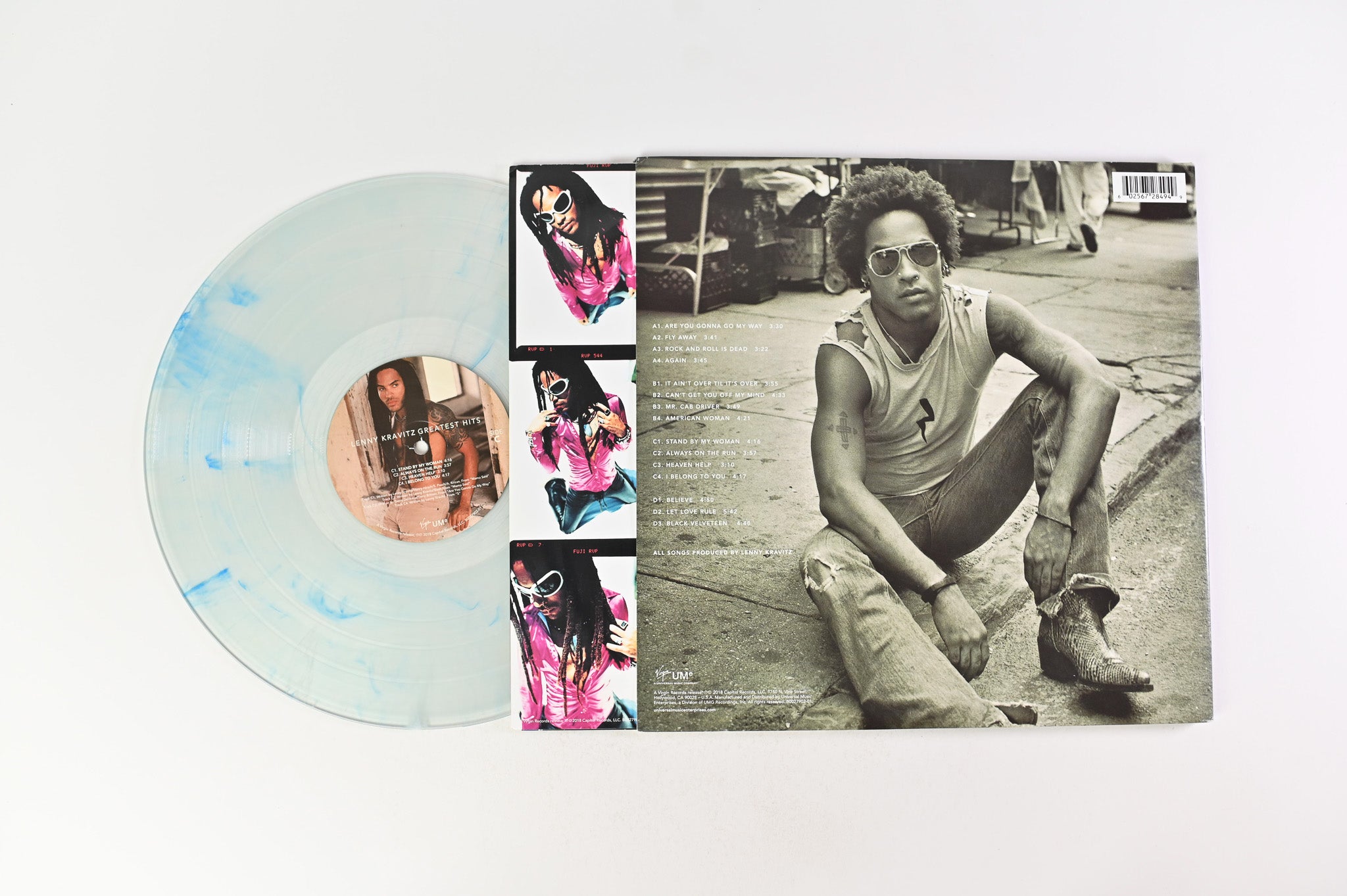 Lenny Kravitz - Greatest Hits on Virgin Ltd Clear With Blue / White Swirls Reissue
