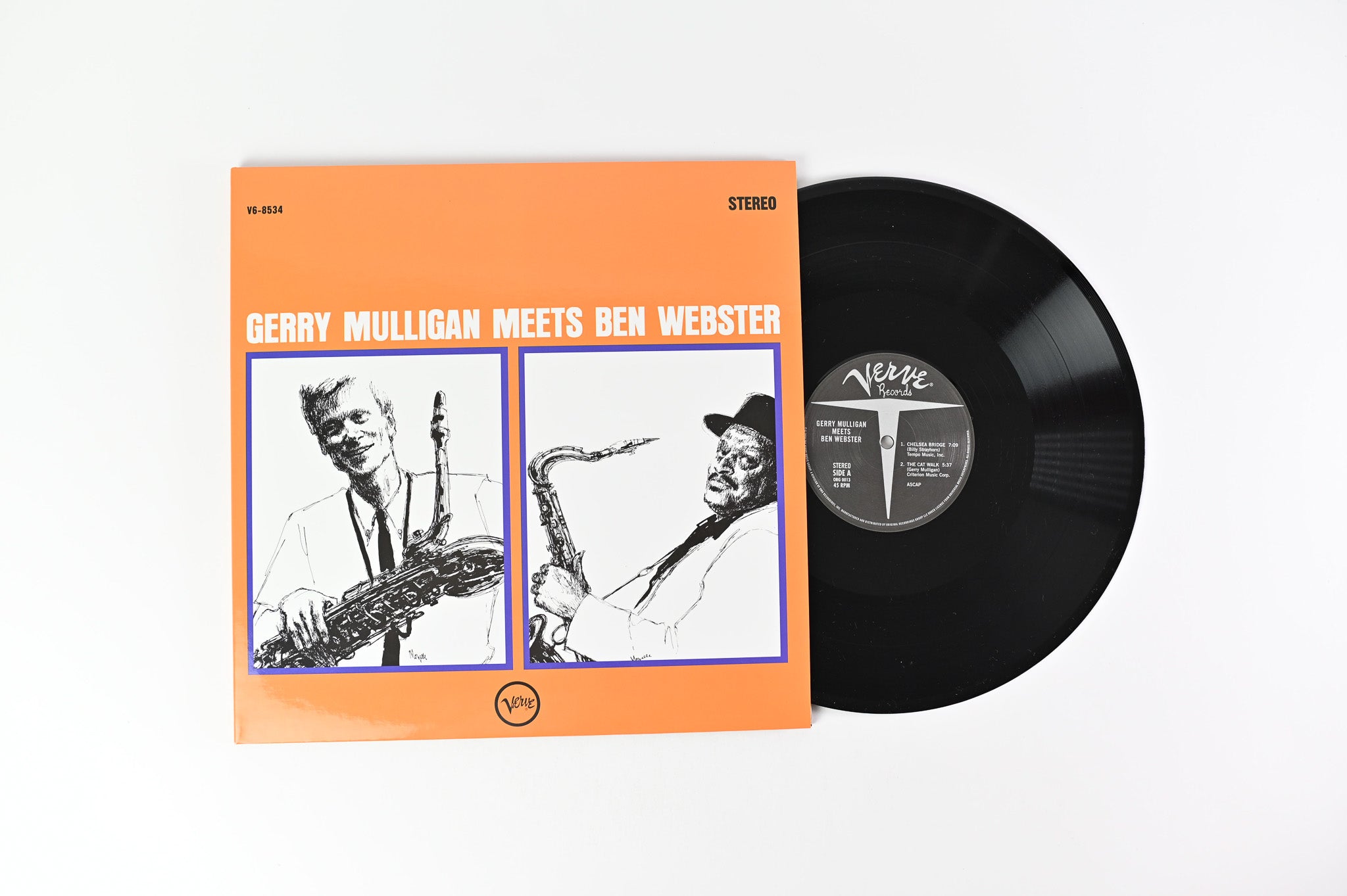 Gerry Mulligan - Gerry Mulligan Meets Ben Webster on Verve ORG Ltd Numbered 45 RPM Reissue