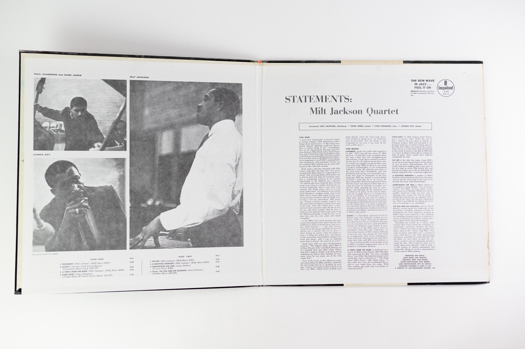The Milt Jackson Quartet - Statements on ABC Impulse! - Stereo
