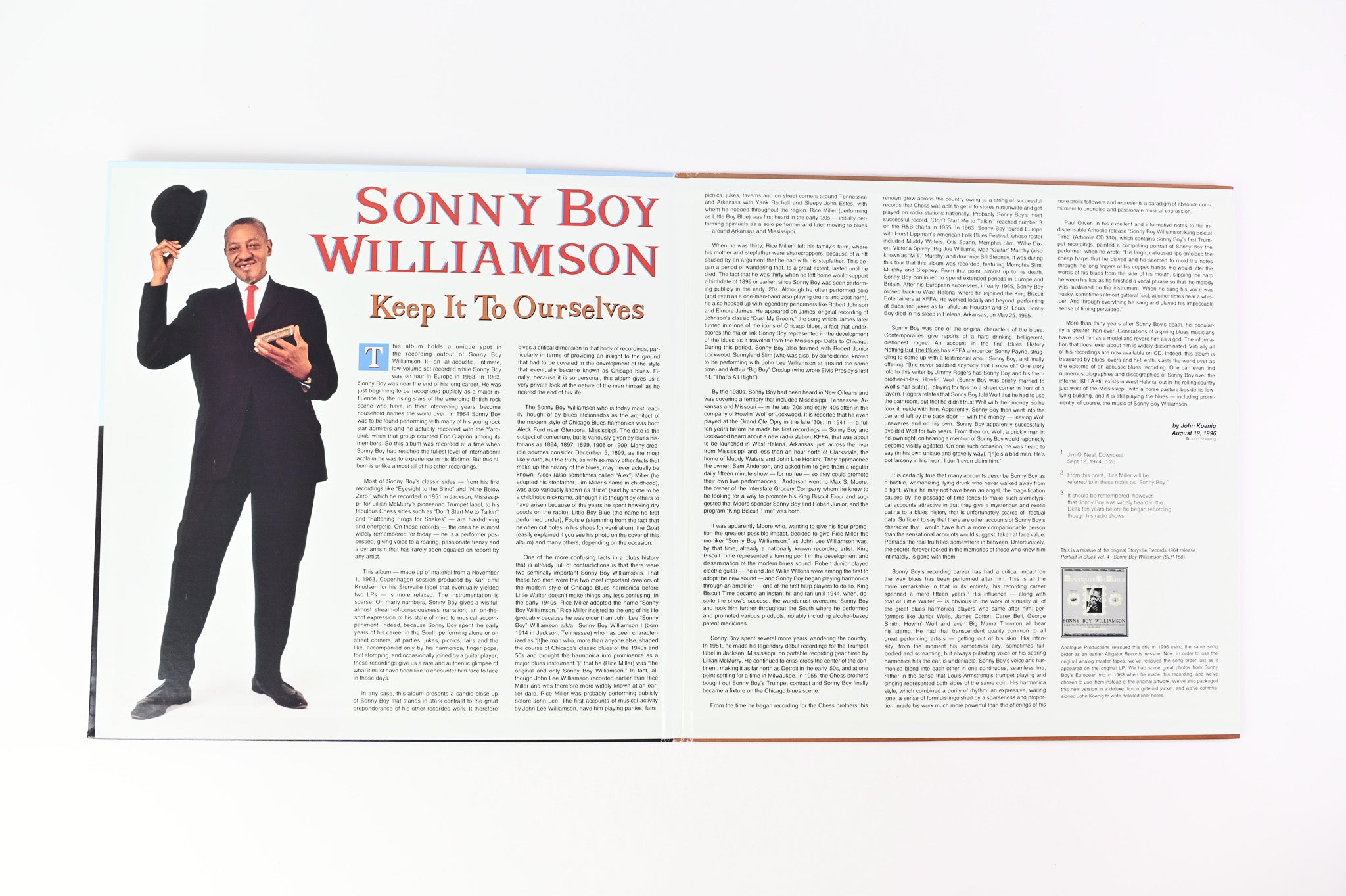 Sonny Boy Williamson - Keep It To Ourselves Analogue Productions 200 Gram Reissue