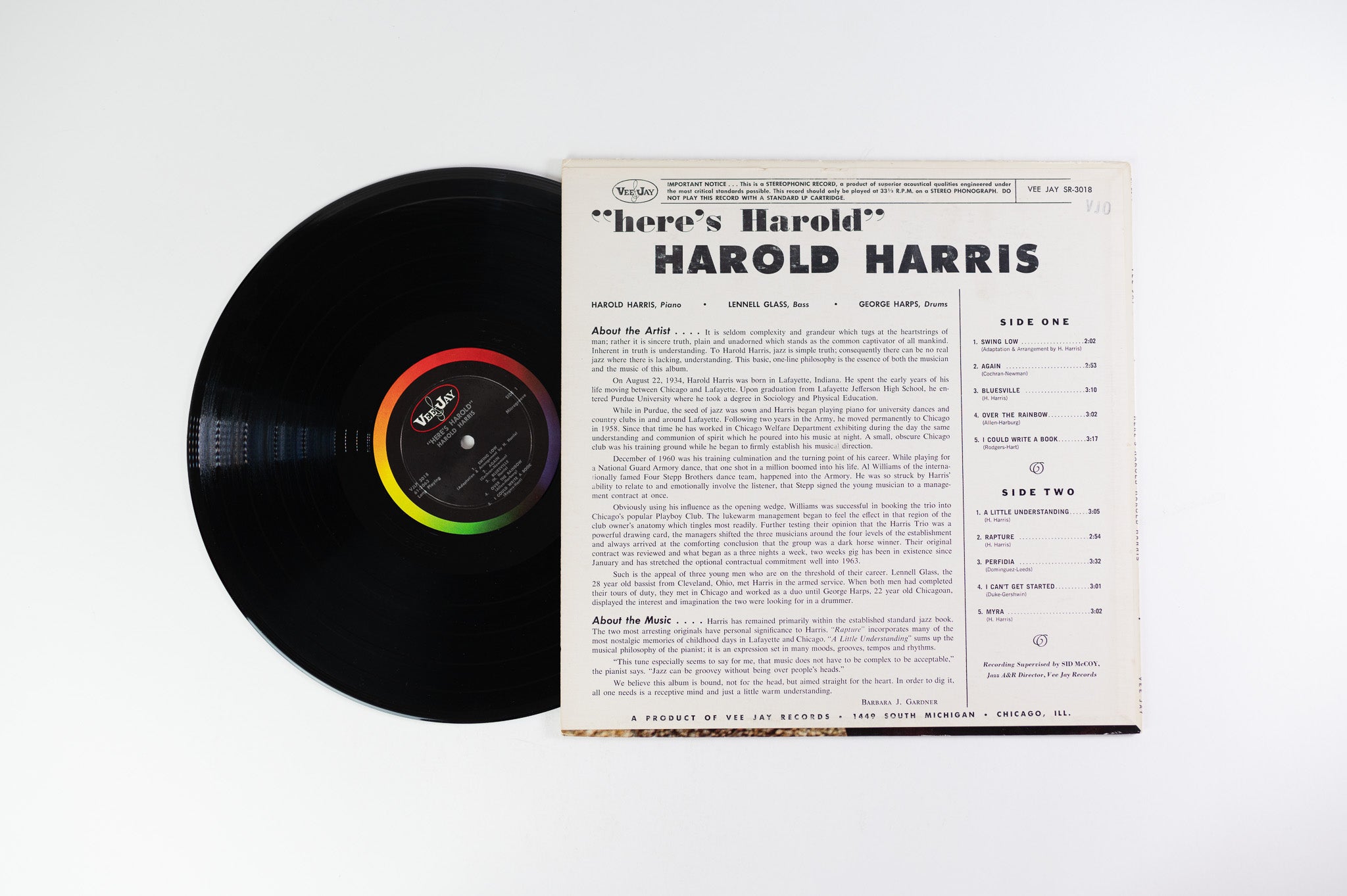Harold Harris - "Here's Harold" on Vee Jay Records