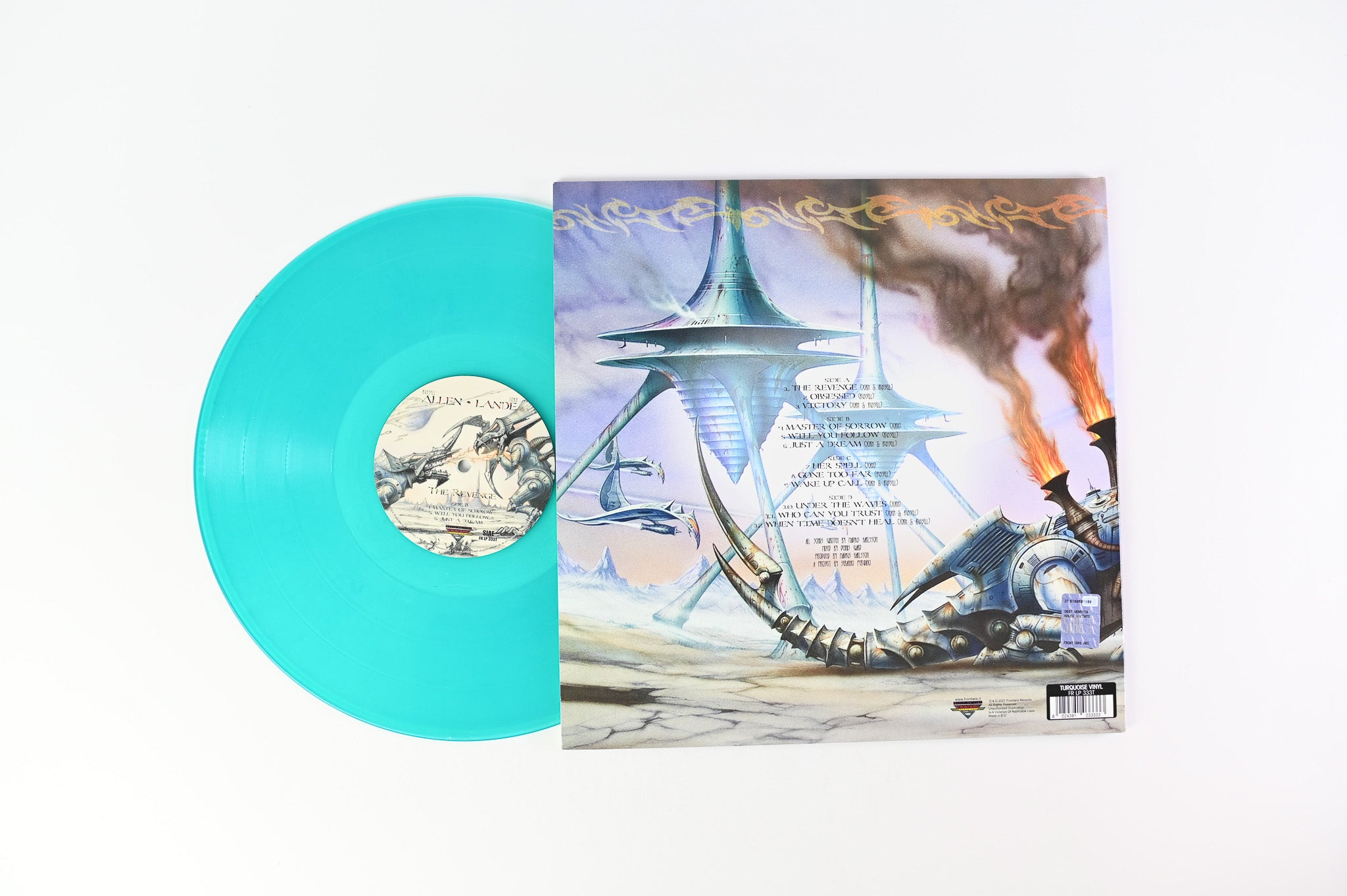 Allen - Lande - The Revenge on Frontiers Ltd Turquoise Vinyl Reissue
