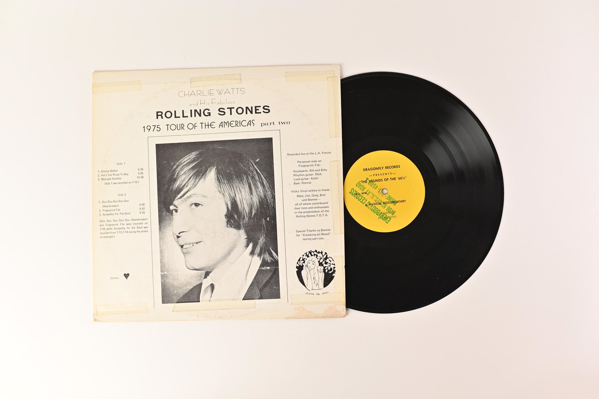 The Rolling Stones - Charlie Watts And His Fabulous Rolling Stones 1975 Tour Of The Americas Part Two on Dragonfly Unofficial