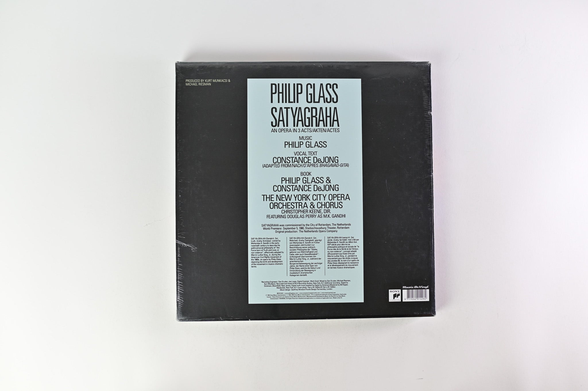 Philip Glass - Satyagraha on Music on Vinyl Ltd 180 Gram Box Set Reissue Sealed