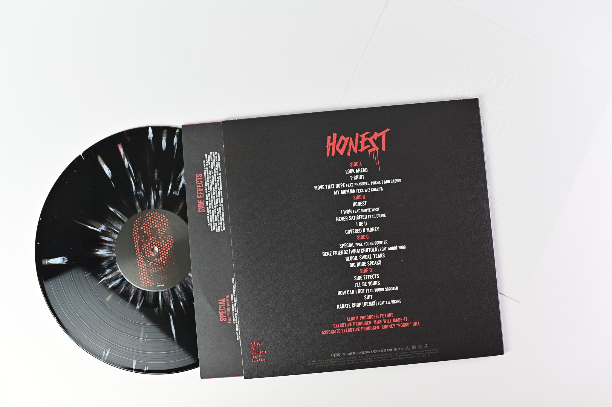 Future - Honest on Vinyl Me Please Black with White & Red Splatter