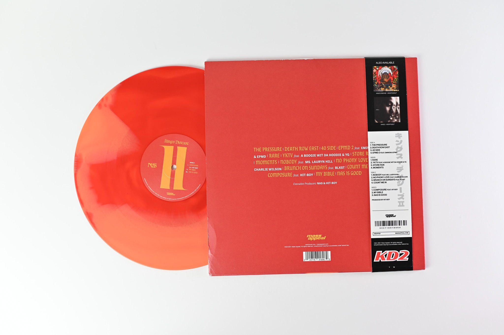 Nas - King's Disease II on Mass Appeal Ltd Red/Orange Repress