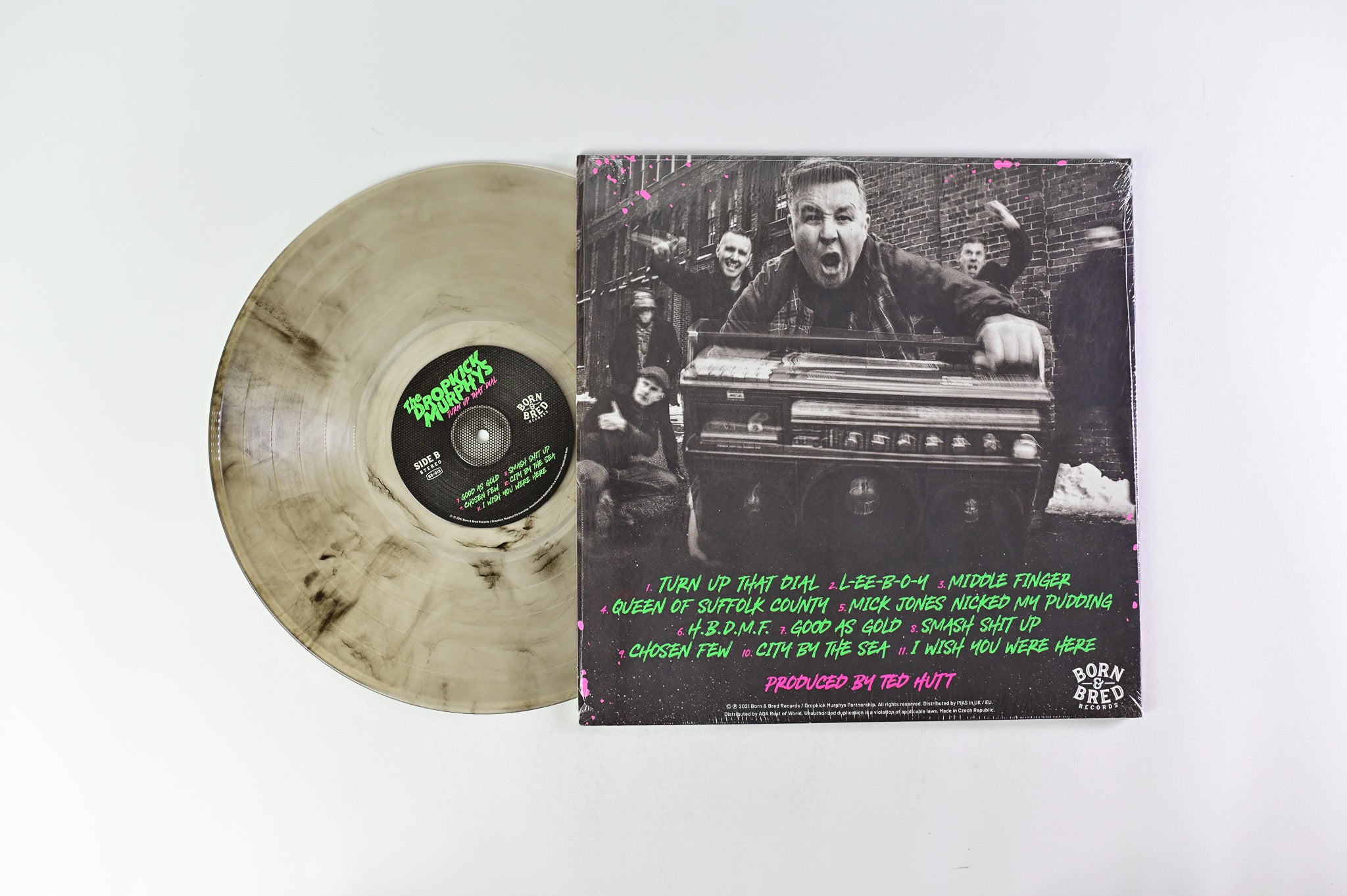 Dropkick Murphys - Turn Up That Dial on Born & Bred Records - Clear Black Vinyl