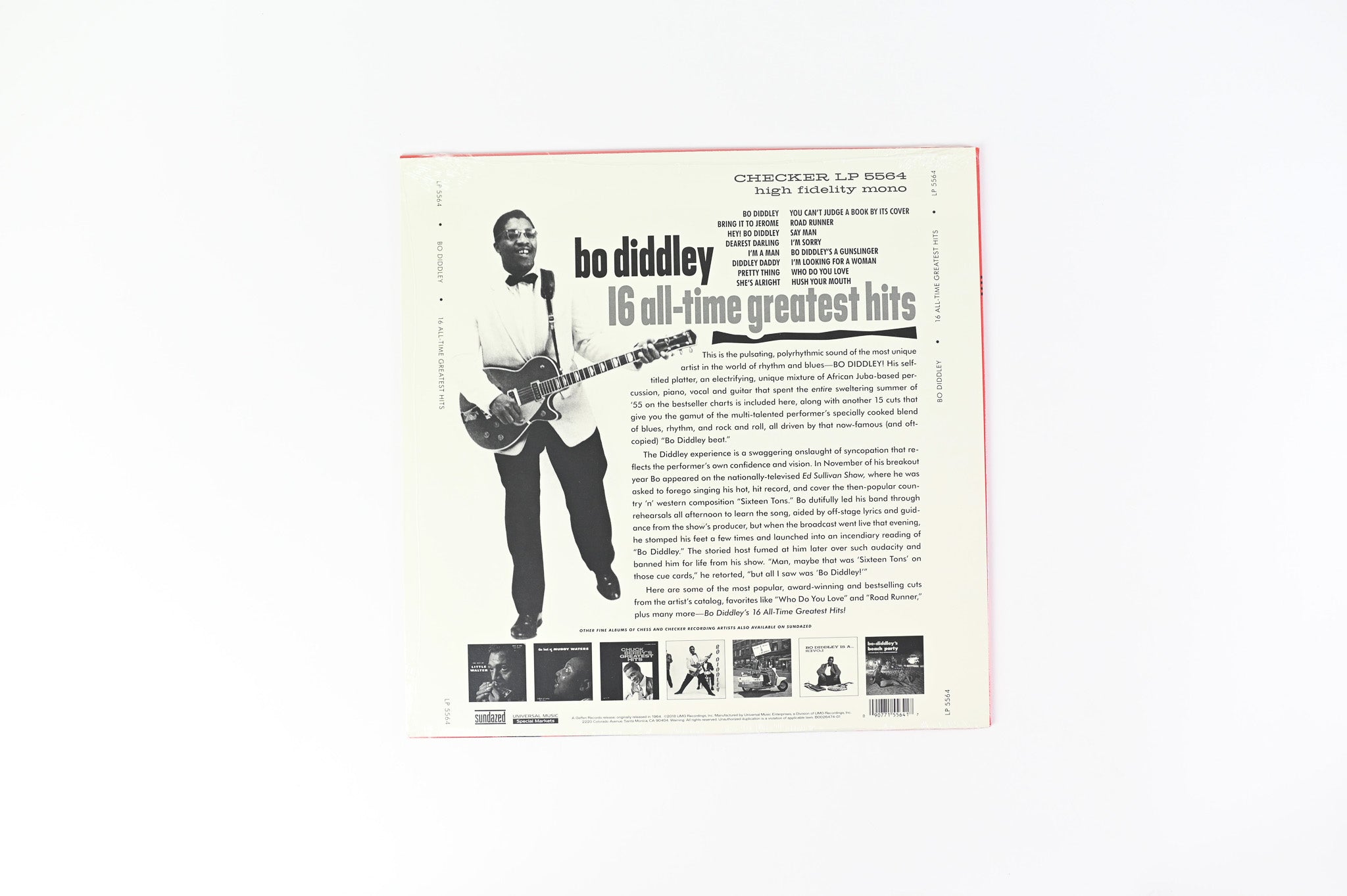 Bo Diddley - Bo Diddley's 16 All-Time Greatest Hits on Sundazed Ltd RSD White Vinyl Reissue Sealed