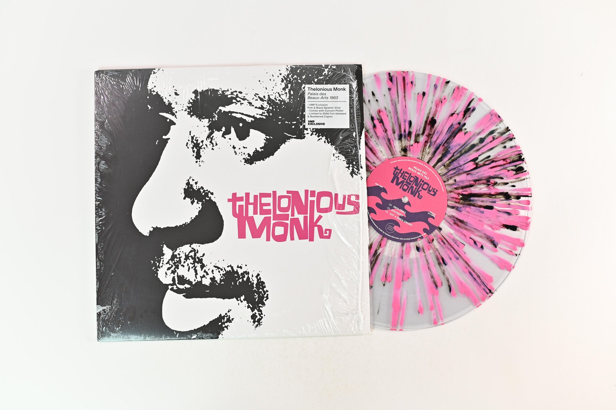 Thelonious Monk - Palais des Beaux-Arts 1963 on Tidal Waves Vinyl Me Please Ltd Numbered Clear With Pink And Black Splatter