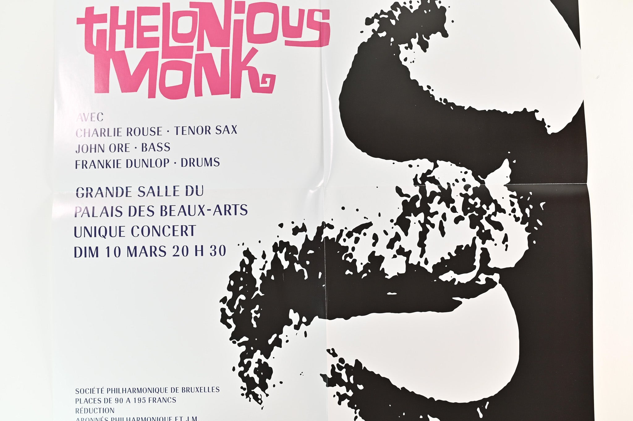 Thelonious Monk - Palais des Beaux-Arts 1963 on Tidal Waves Vinyl Me Please Ltd Numbered Clear With Pink And Black Splatter