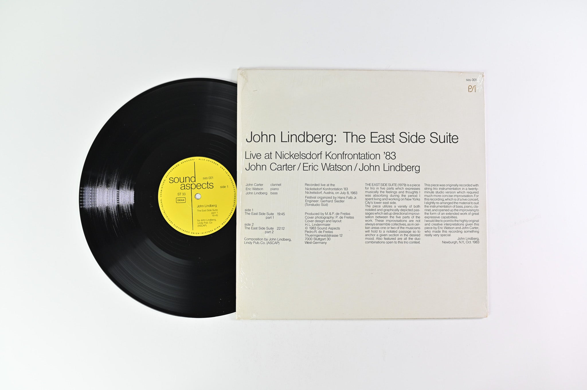 John Lindberg - The East Side Suite on Sound Aspects Records