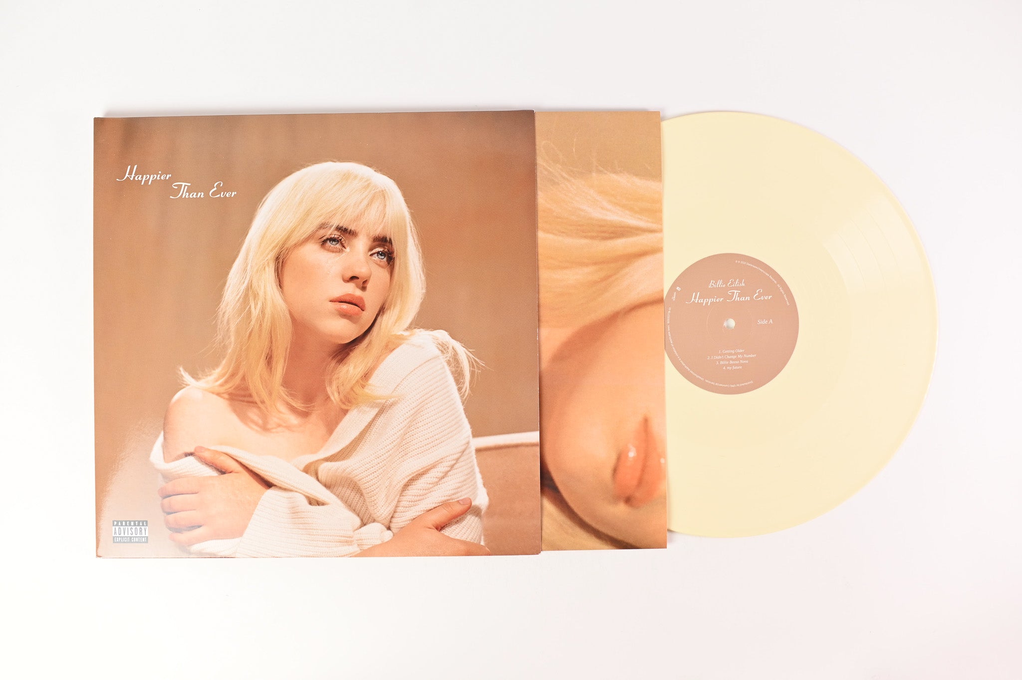 Billie Eilish - Happier Than Ever on Interscope Pale Yellow Vinyl