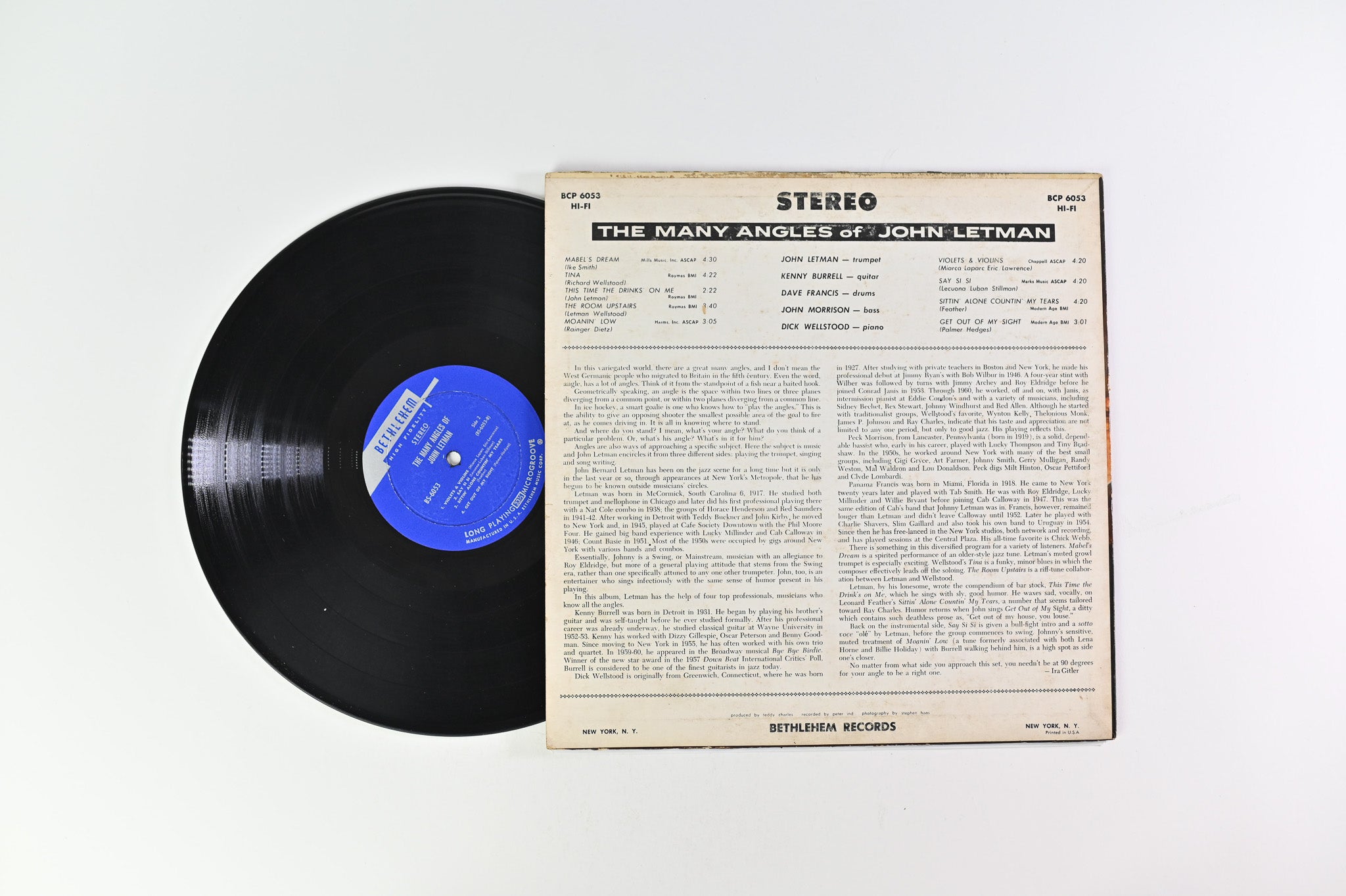 Johnny Letman - The Many Angles Of John Letman on Bethlehem Records