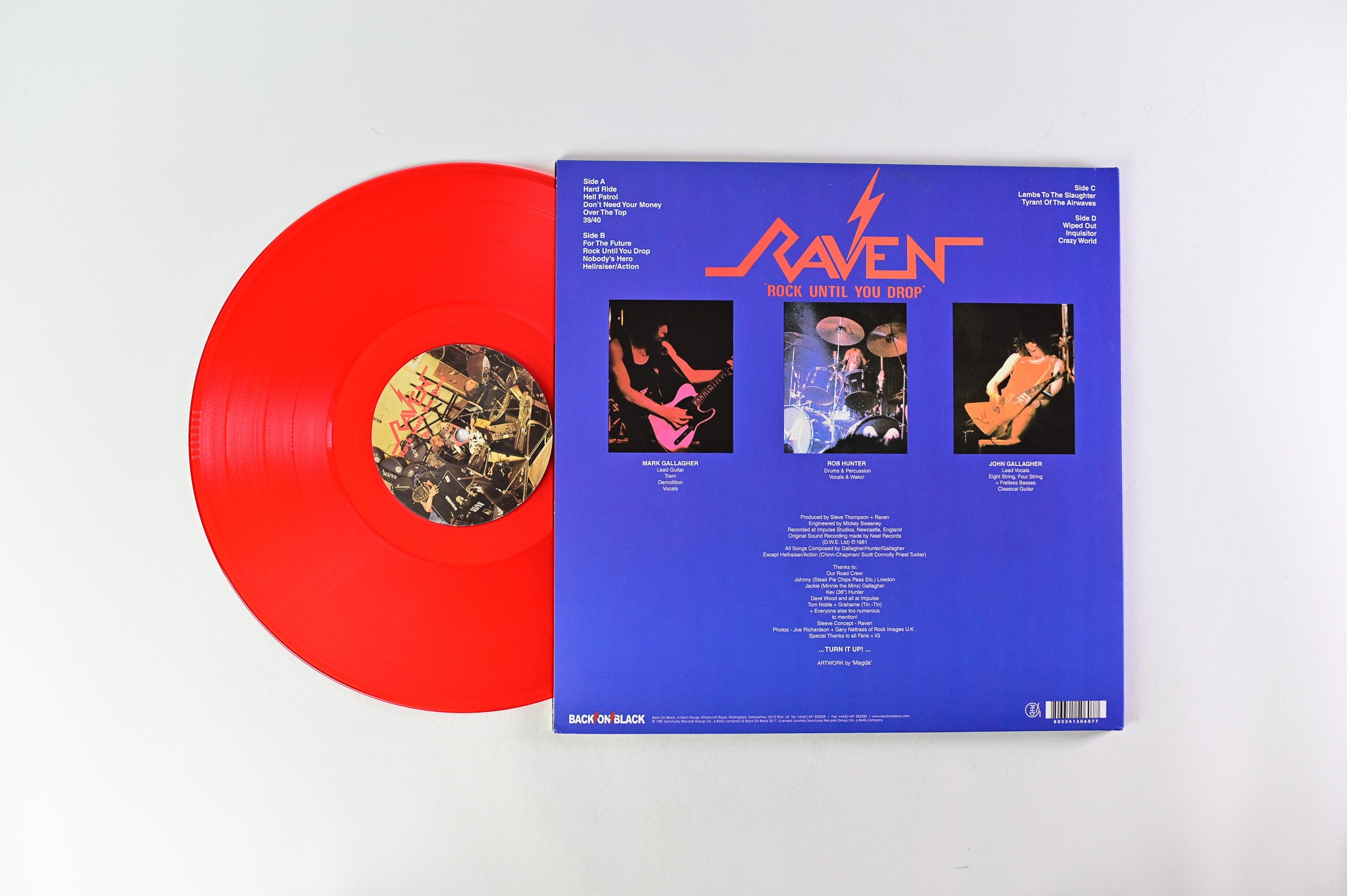 Raven - Rock Until You Drop on Back On Black - Red Vinyl