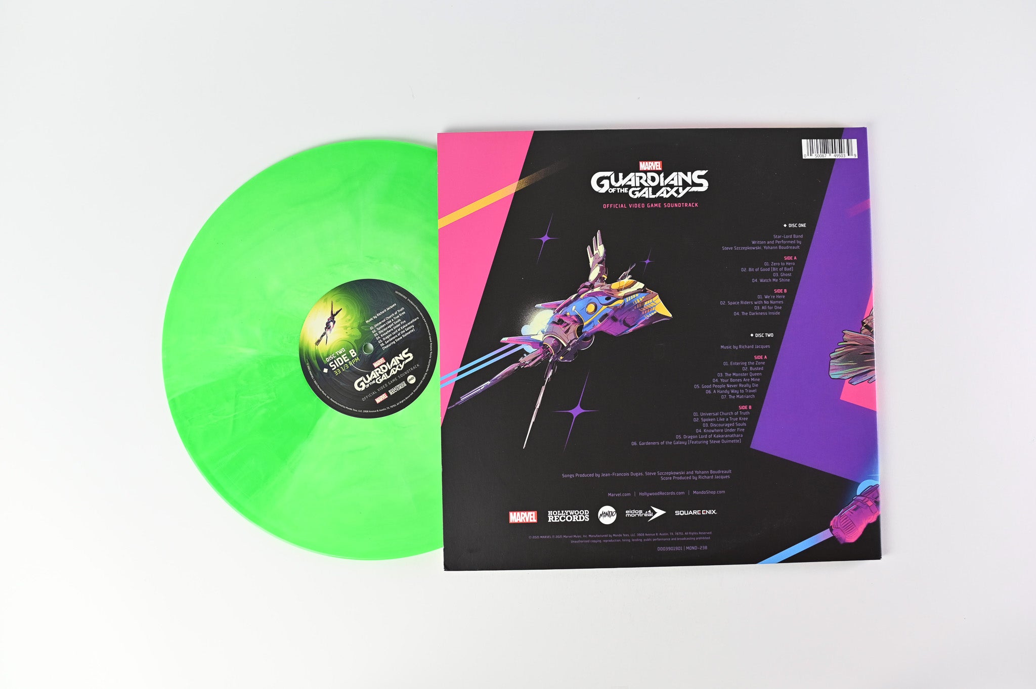 Star-Lord Band - Marvel Guardians Of The Galaxy (Official Video Game Soundtrack) on Mondo Pink Swirl & Green Swirl