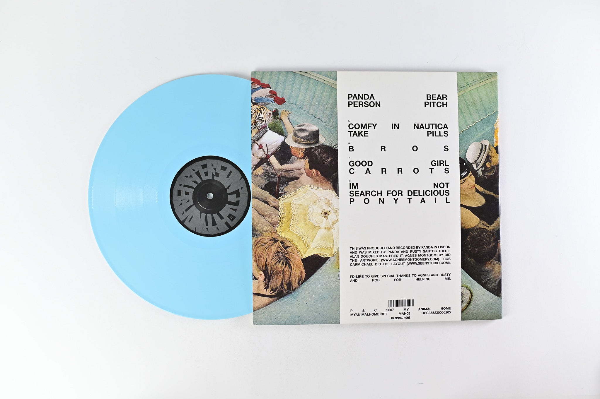 Panda Bear - Person Pitch Club Edition Reissue on My Animal Home White & Blue Vinyl 45 RPM