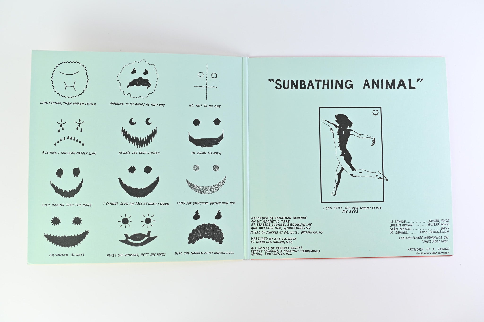 Parquet Courts - Sunbathing Animal on What's Your Rupture Ltd Bone White
