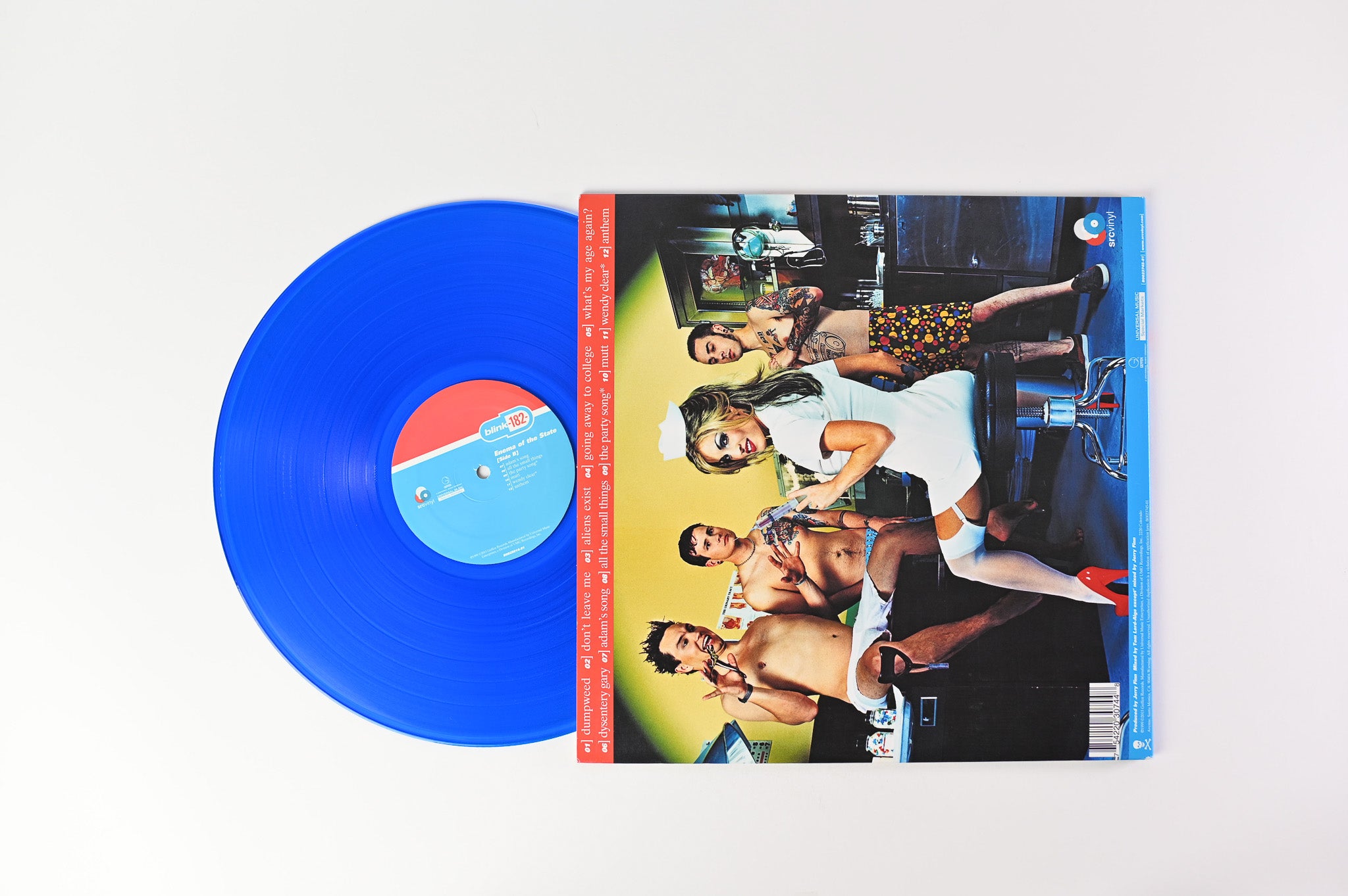 Blink-182 - Enema Of The State on Universal Ltd Blue Translucent Reissue