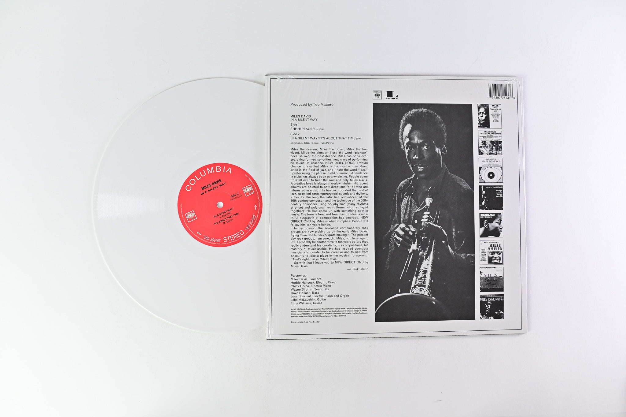 Miles Davis - In A Silent Way Reissue on Columbia White Vinyl