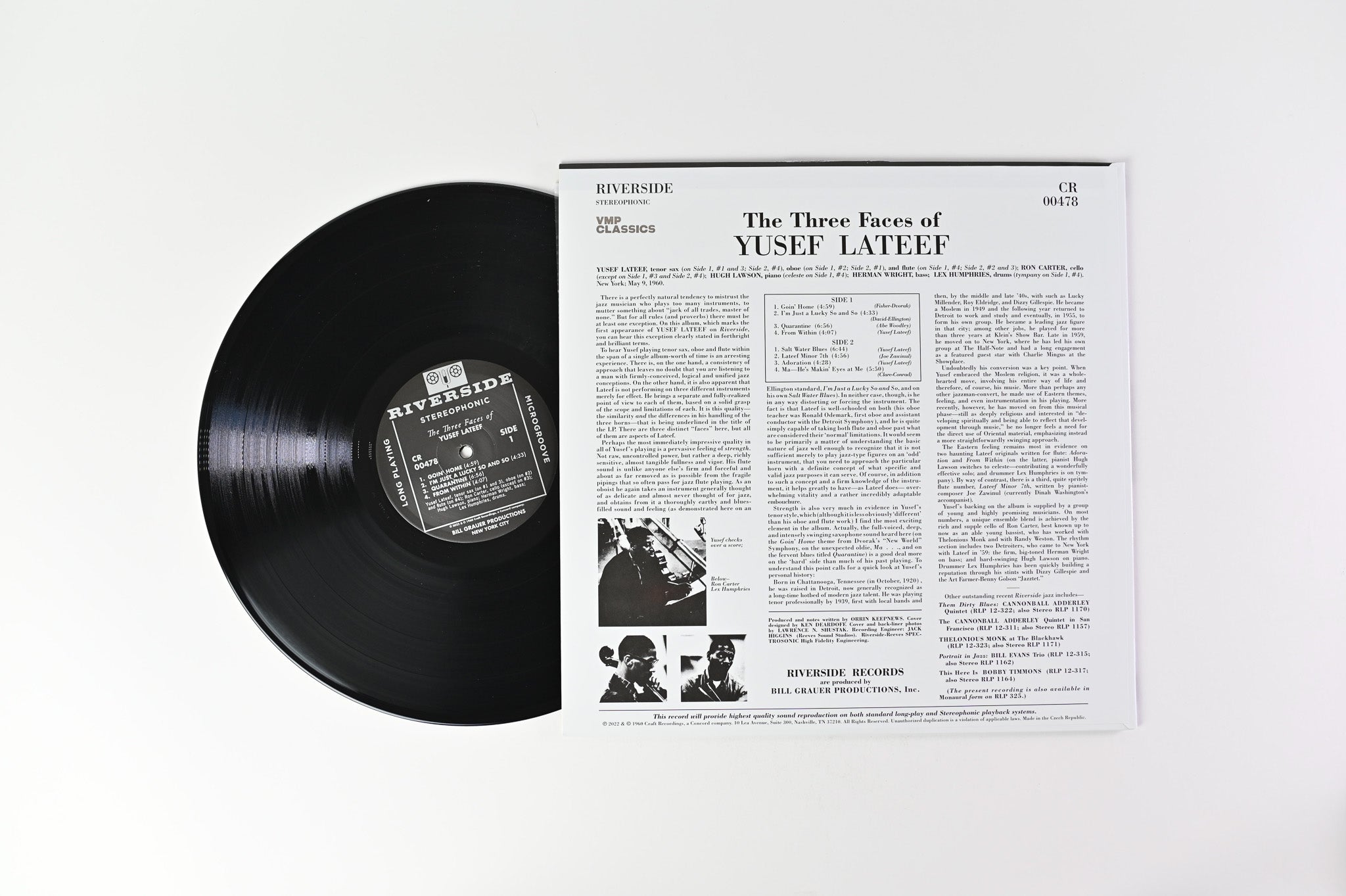 Yusef Lateef - The Three Faces of Yusef Lateef on Riverside Vinyl Me Please Reissue