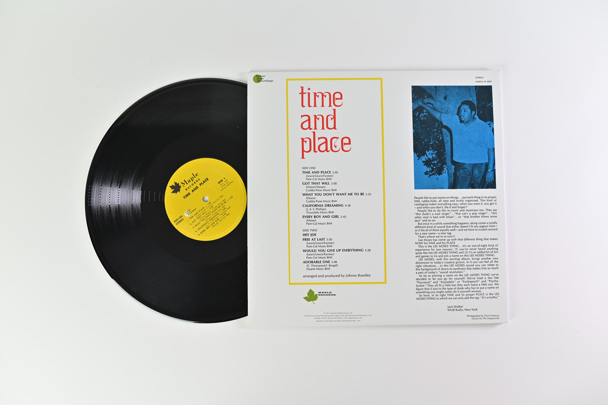 Lee Moses - Time And Place on Maple Future Days Reissue
