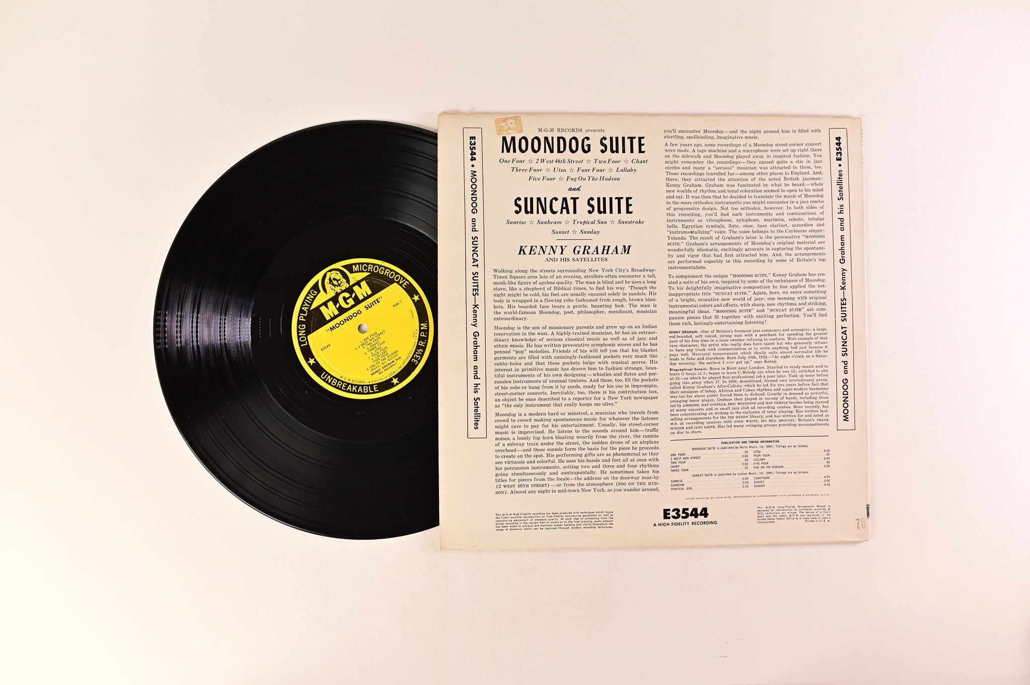 Kenny Graham And His Satellites - Moondog And Suncat Suites on MGM Records Mono