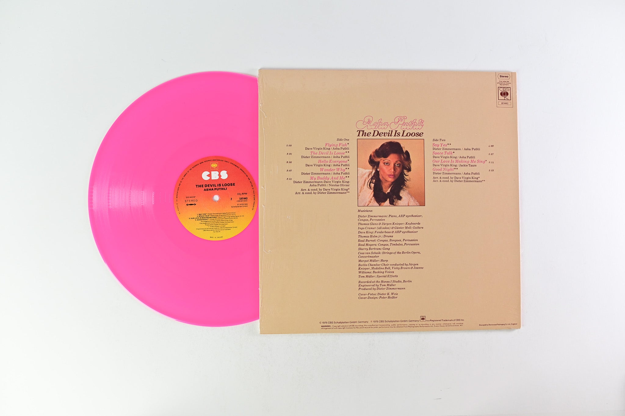 Asha Puthli - The Devil Is Loose Reissue on Mr Bongo Pink Vinyl