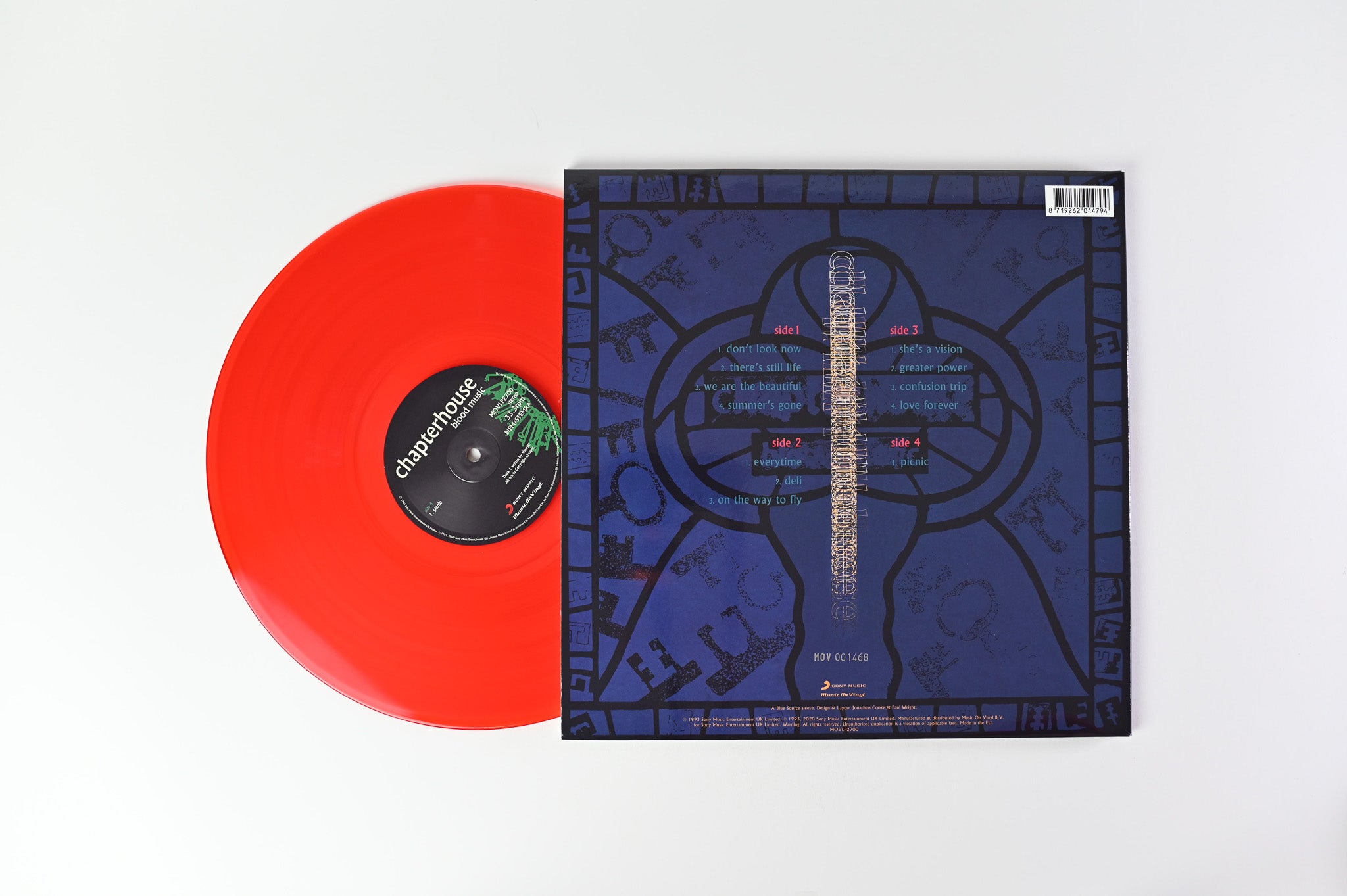 Chapterhouse - Blood Music on Music On Vinyl Ltd Numbered Red Transparent