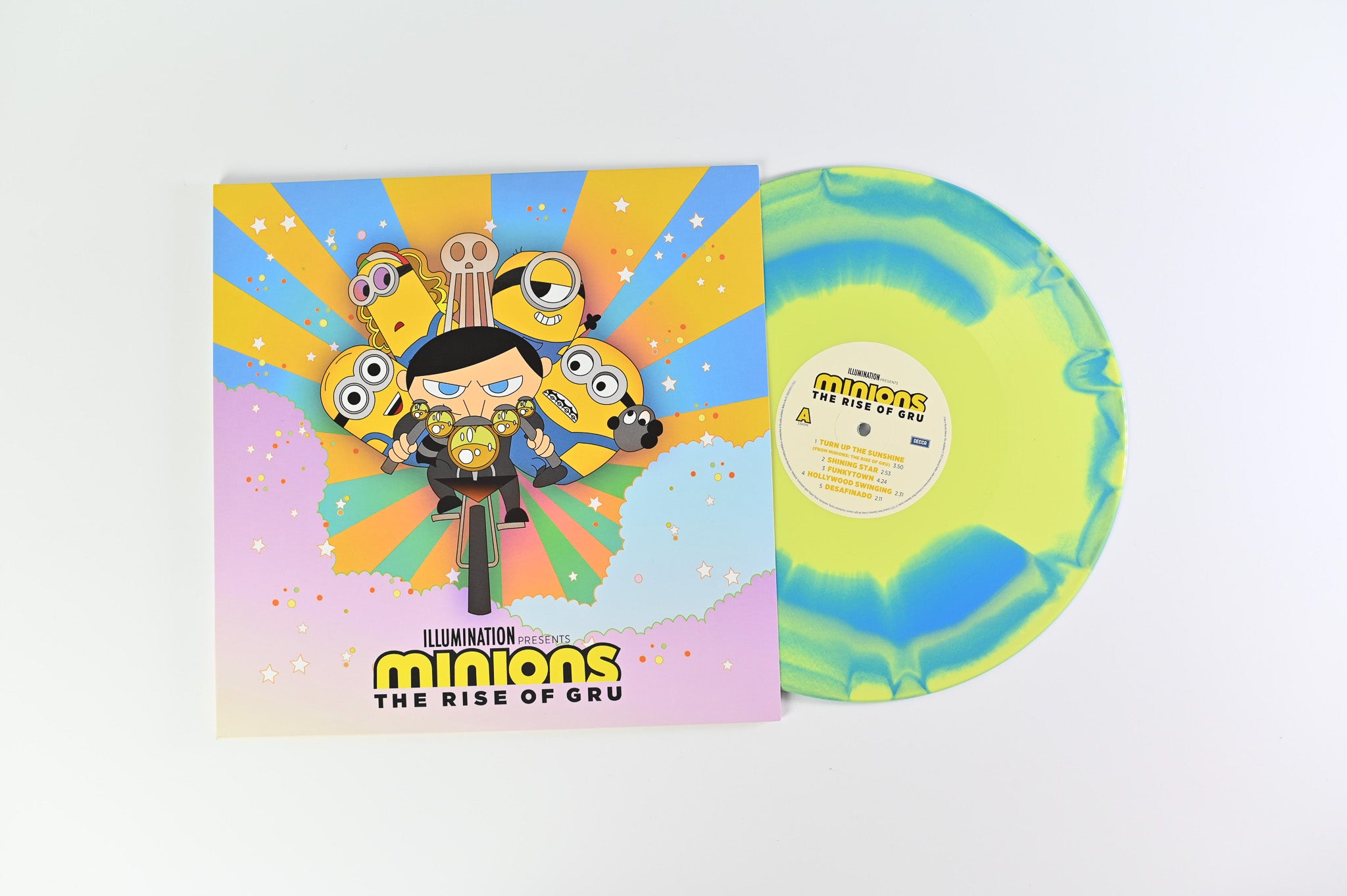 Various - Minions: The Rise Of Gru (Original Motion Picture Soundtrack) on Decca Ltd Yellow & Blue Swirl