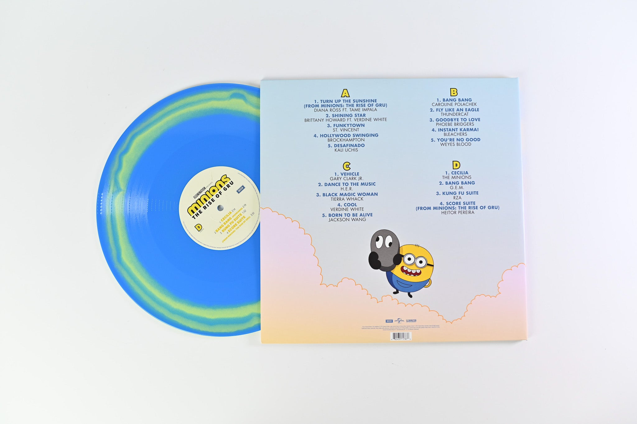 Various - Minions: The Rise Of Gru (Original Motion Picture Soundtrack) on Decca Ltd Yellow & Blue Swirl