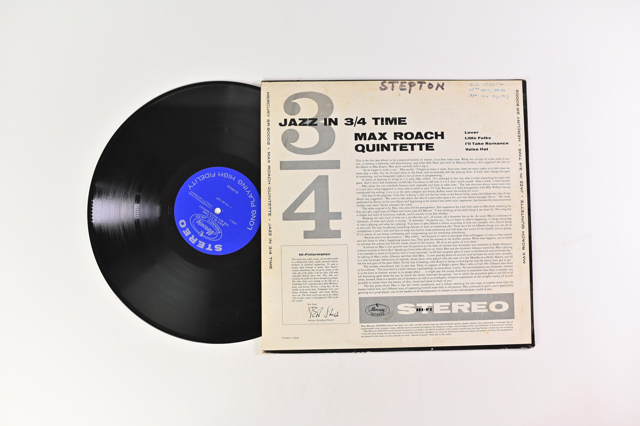 Max Roach - Jazz In 3/4 Time on Mercury Stereo Reissue
