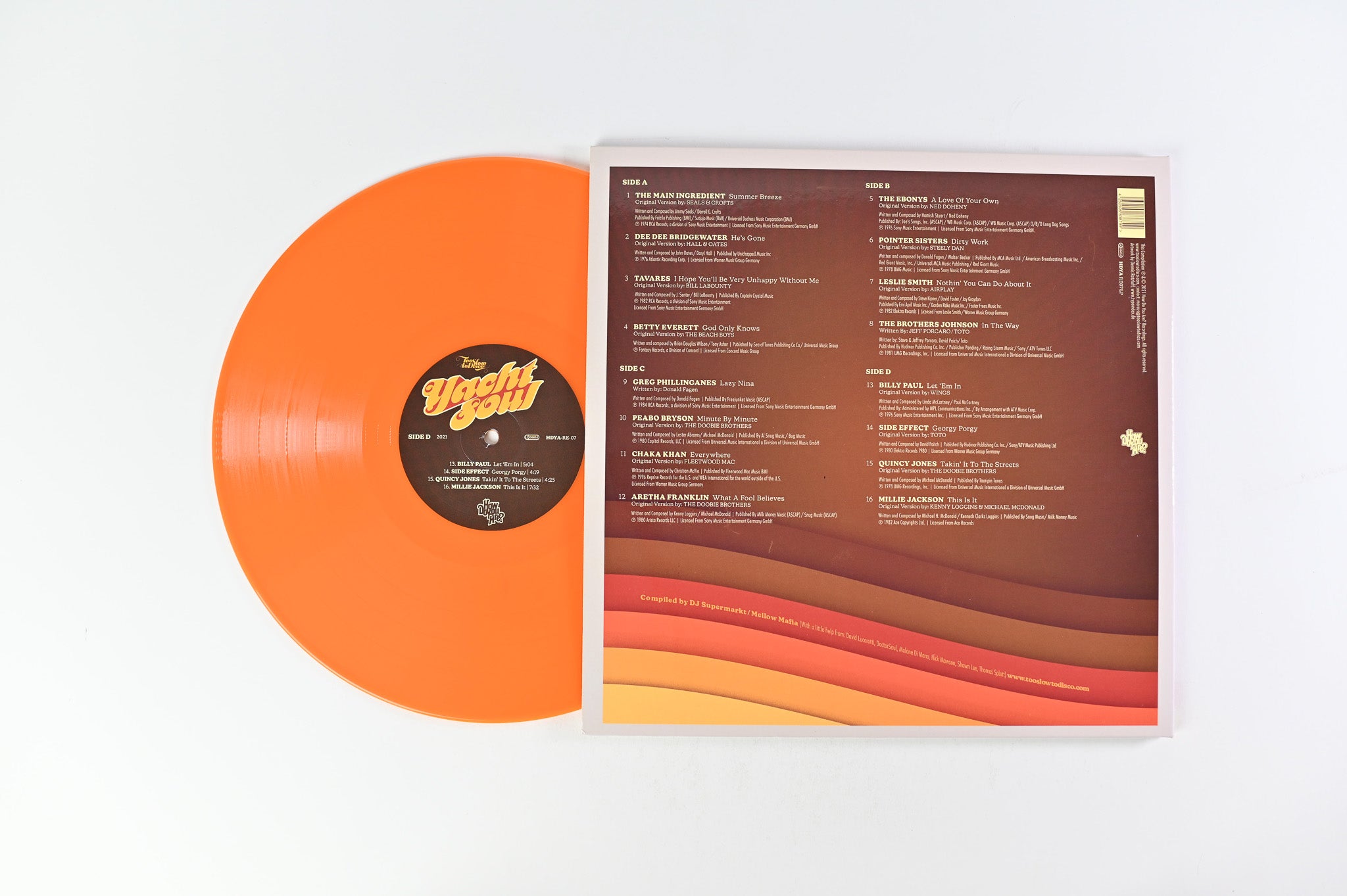 Various - Yacht Soul (The Cover Versions) on How Do You Are Ltd Yellow & Orange Vinyl