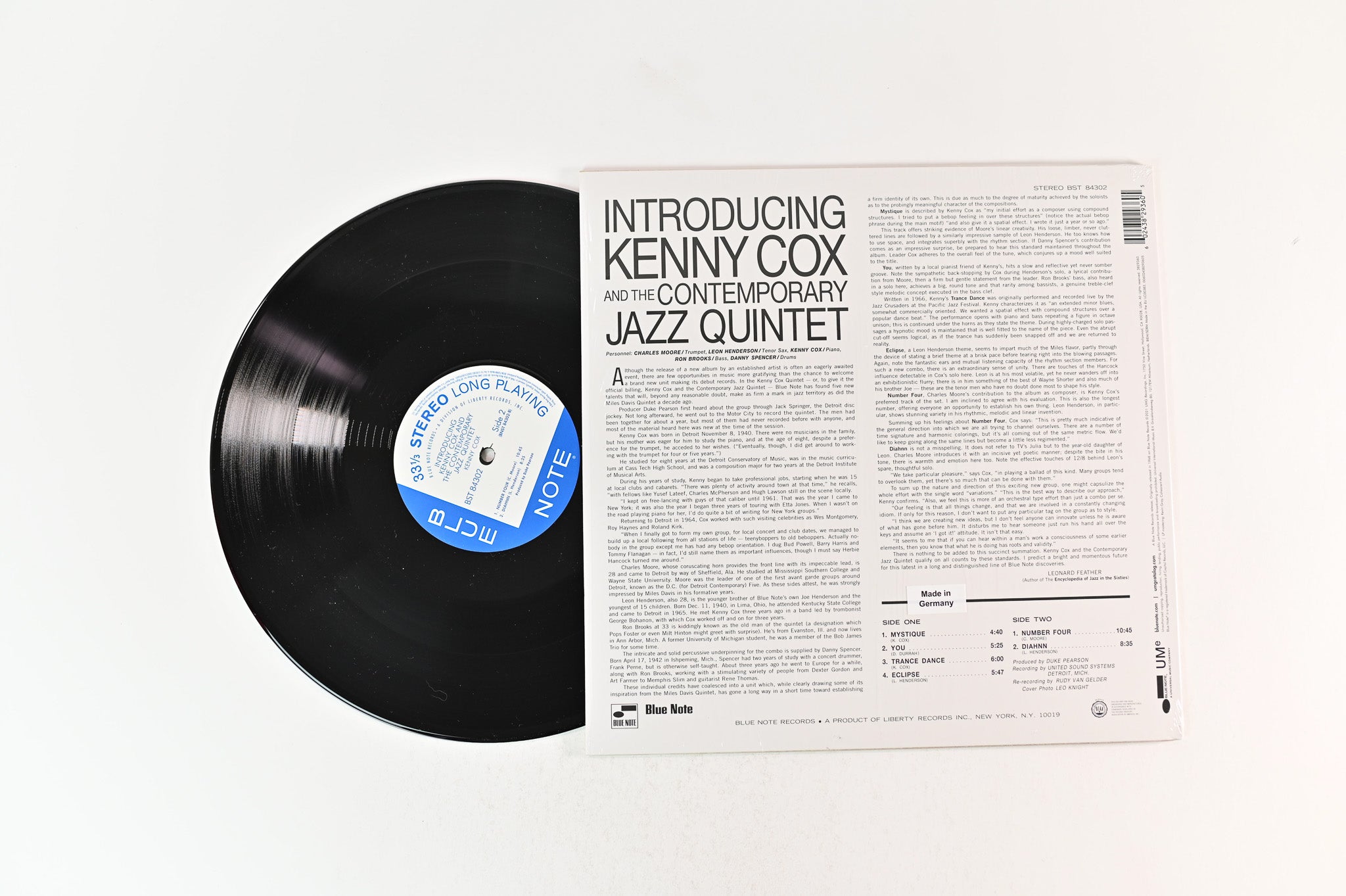 Kenny Cox - Introducing Kenny Cox And The Contemporary Jazz Quintet on Blue Note Classic Vinyl Series