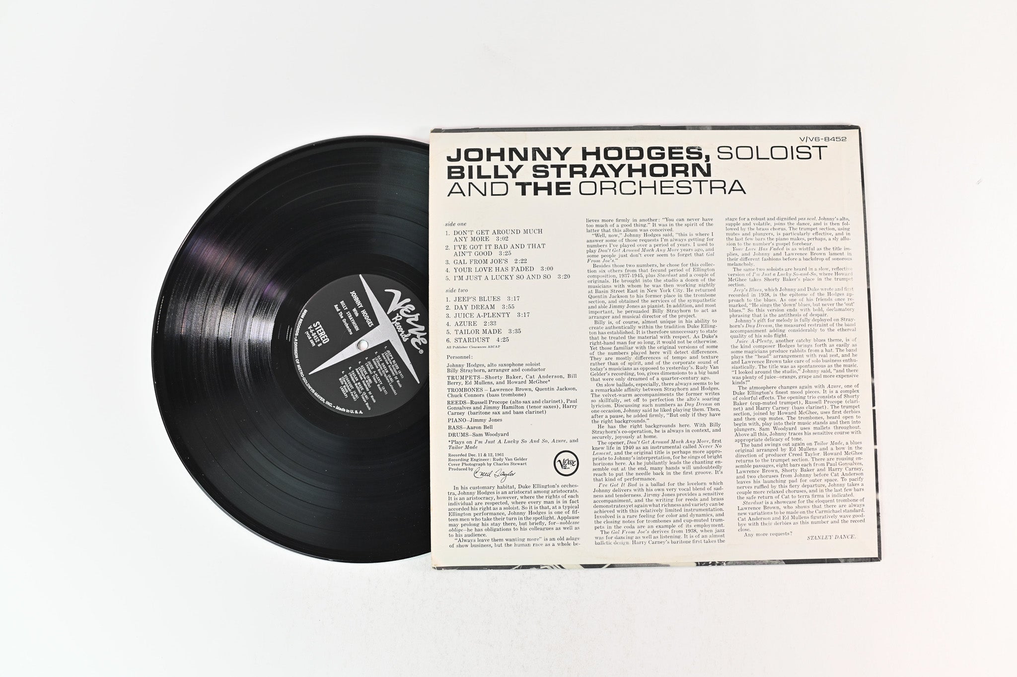 Johnny Hodges - Johnny Hodges With Billy Strayhorn And The Orchestra on Verve Records