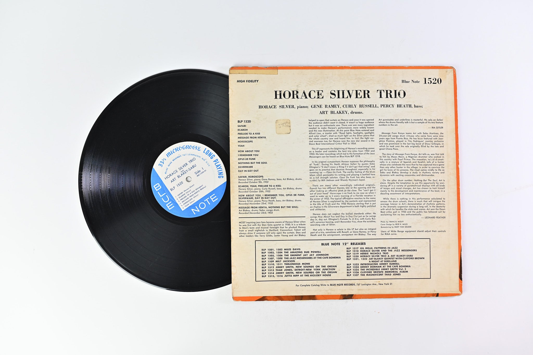 Horace Silver - Horace Silver Trio on Blue Note 1520 Mono Lexington Ave Deep Groove