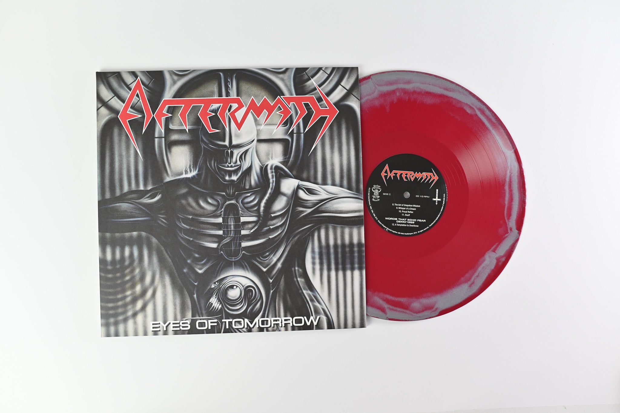Aftermath - Eyes Of Tomorrow on Shadow Kingdom Records / Hells Headbangers - Red/Grey Merge Vinyl
