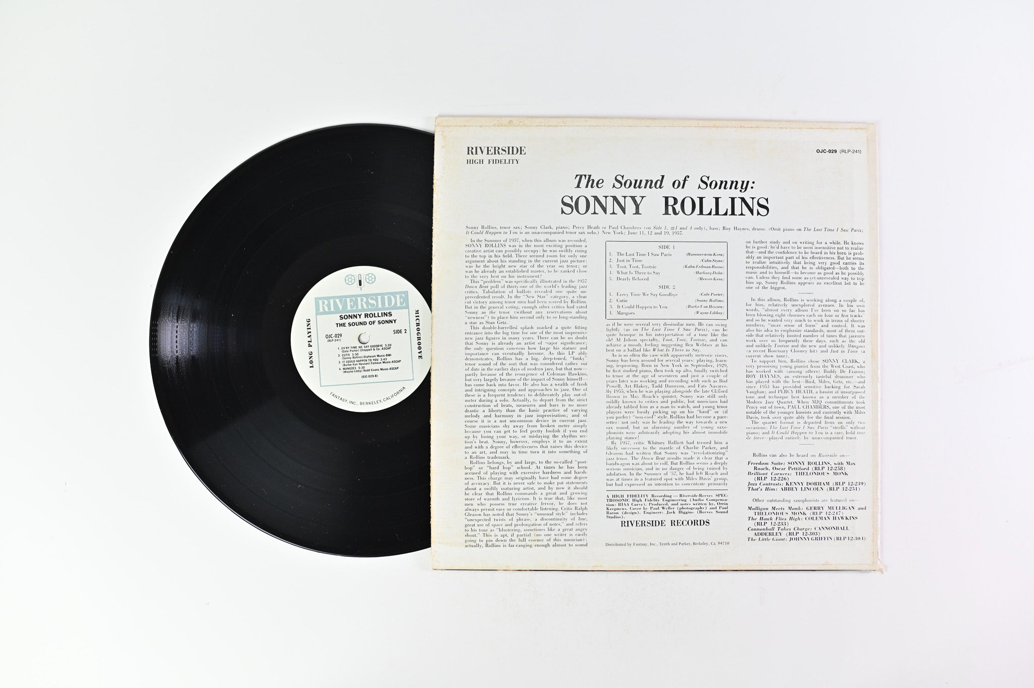 Sonny Rollins - The Sound Of Sonny on Riverside OJC Reissue