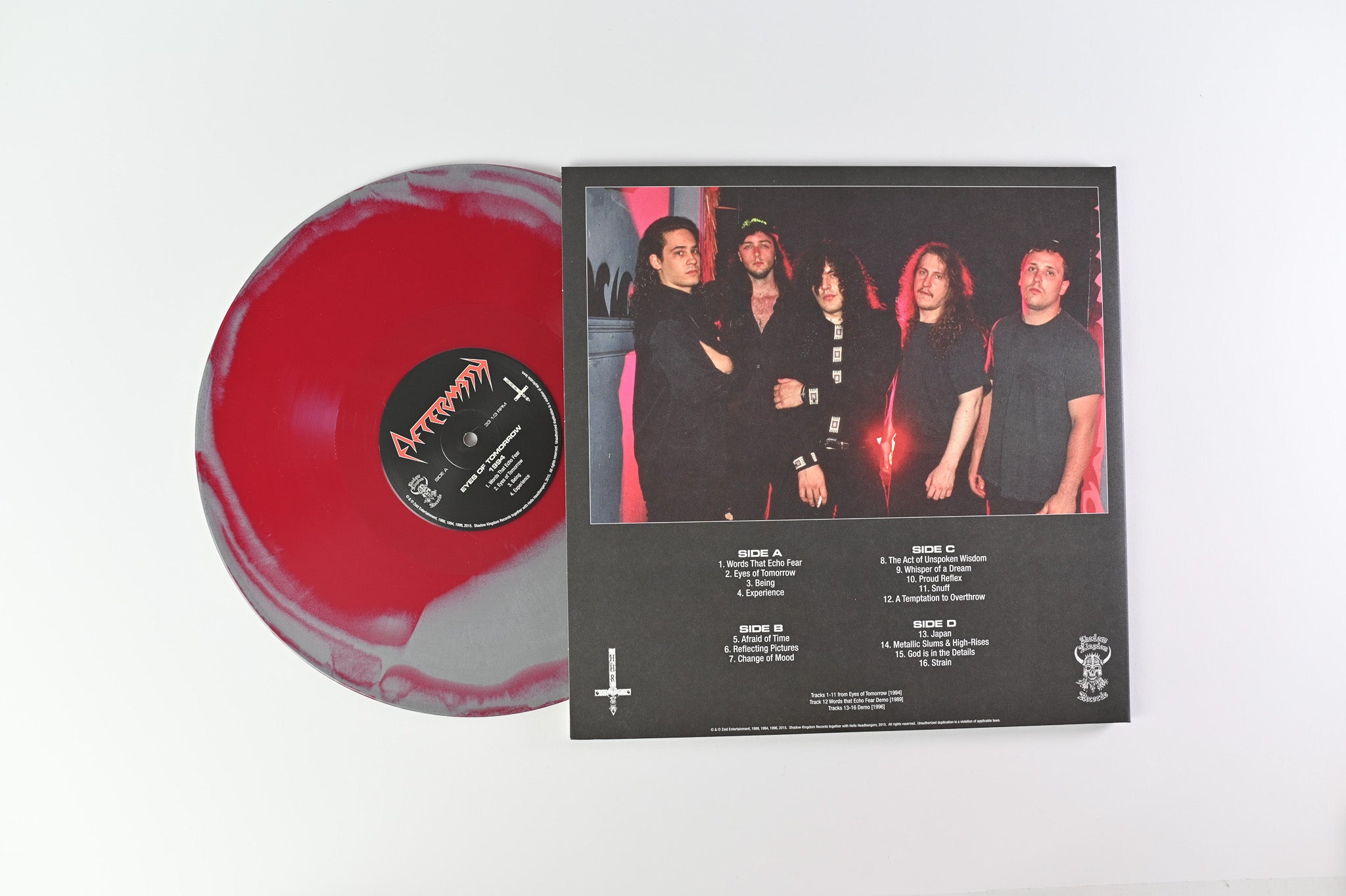 Aftermath - Eyes Of Tomorrow on Shadow Kingdom Records / Hells Headbangers - Red/Grey Merge Vinyl