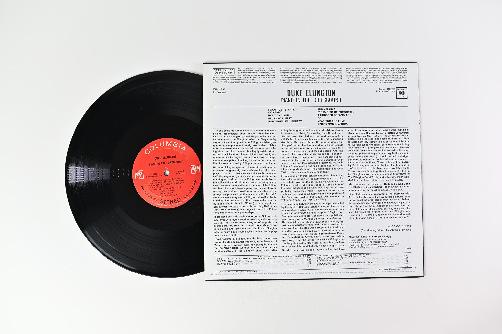 Duke Ellington - Piano In The Foreground on Columbia Classic Records 200 Gram Reissue
