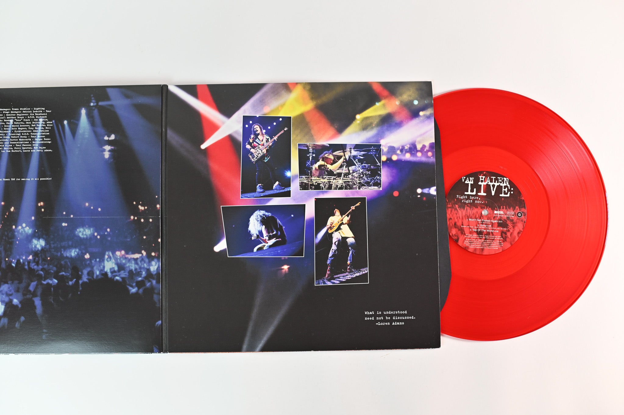 VAN HALEN LIVE Right here レコードRED VINYL Van Halen - Live: Right Here, Right Now. on Rhino/Warner Records RSD R