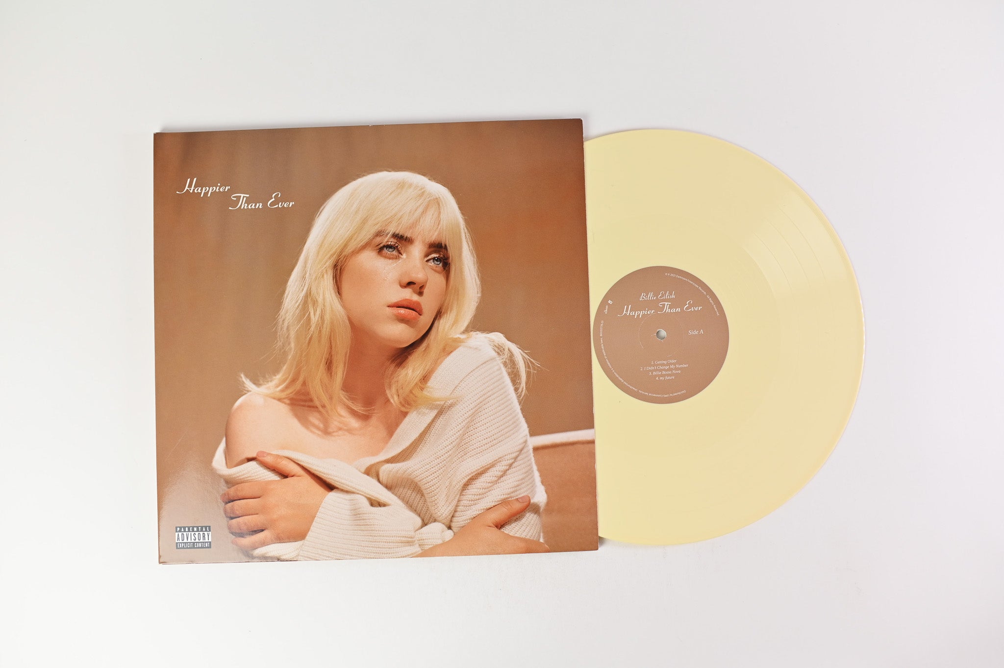 Billie Eilish - Happier Than Ever on Interscope Pale Yellow